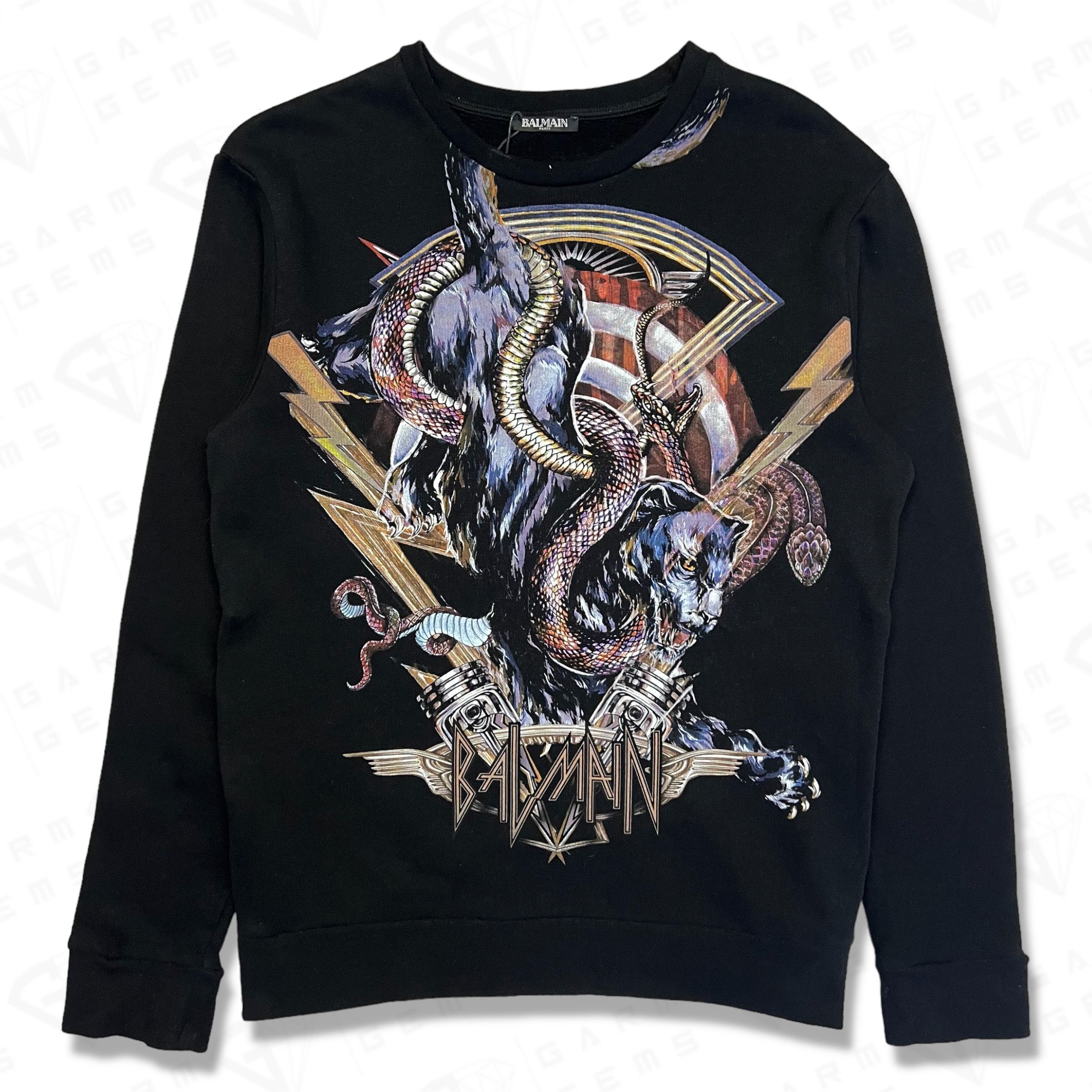 Balmain Balmain Panther Logo Zip Sweatshirt Size US L / EU 52-54 / 3 - 1 Thumbnail
