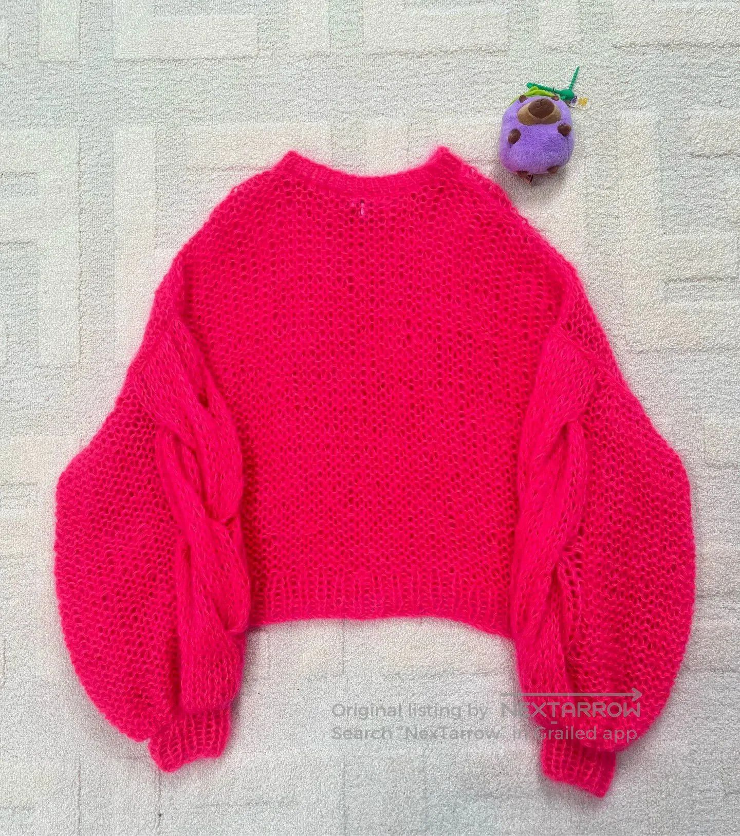 Loewe Loewe Pink Logo Knit Sweater Size XS. Size US XS / EU 42 / 0 - 2 Thumbnail
