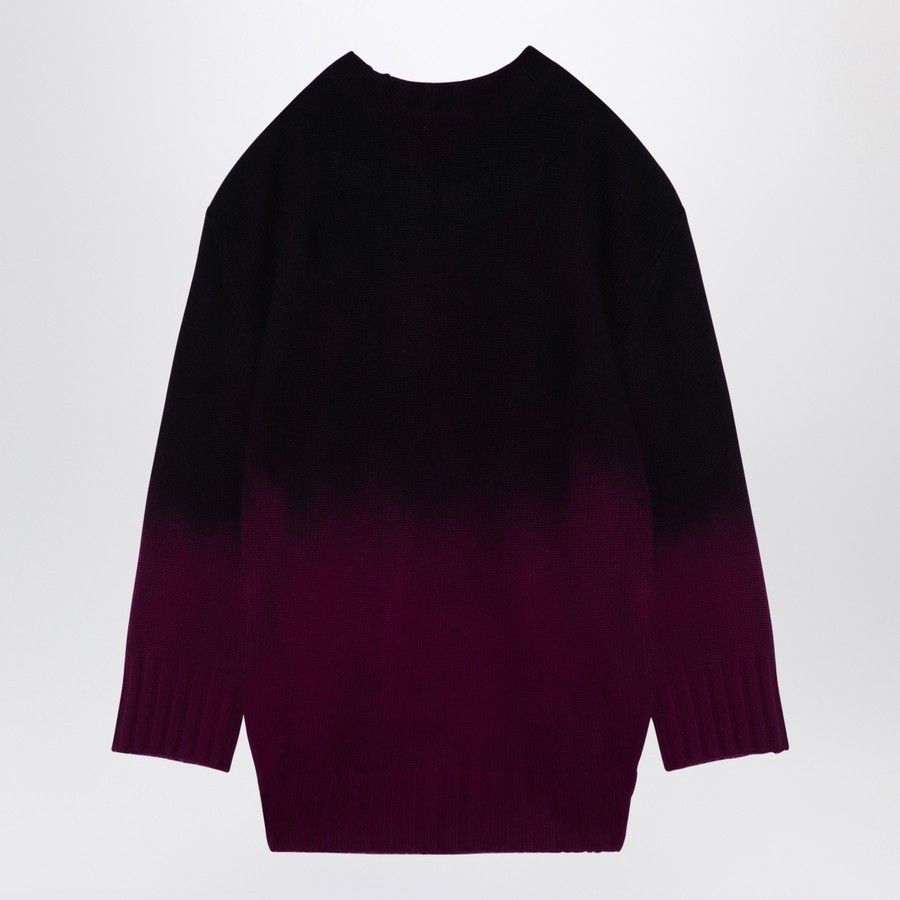 The Attico o1d2blof1024 Oversized Jumper In Black & Purple Size S / US 4 / IT 40 - 2 Thumbnail