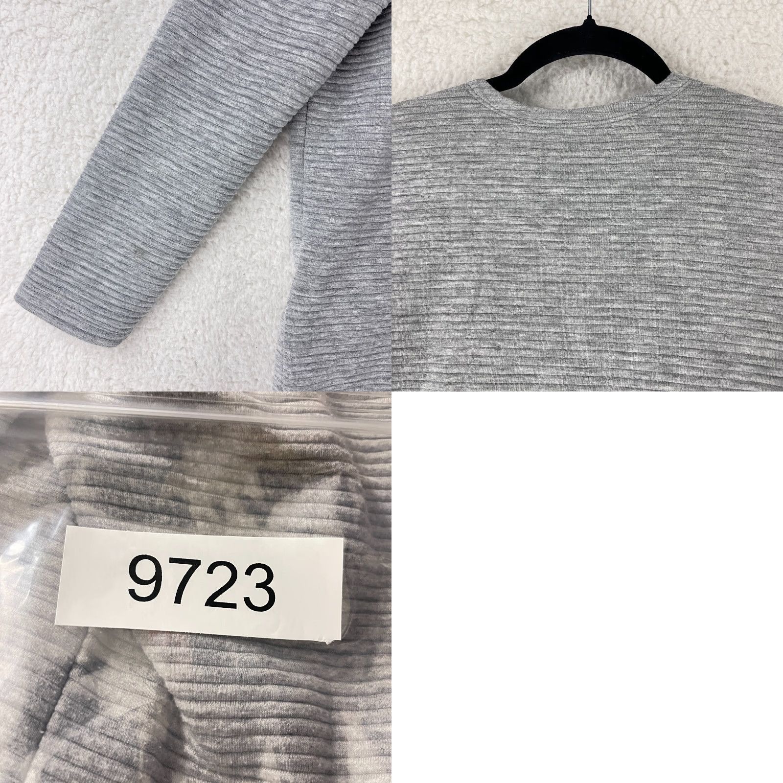 Vintage Jacqueline de Yong Cardigan Womens Medium Gray Open Front Long Sleeve Ribbed New Size M / US 6-8 / IT 42-44 - 9 Thumbnail