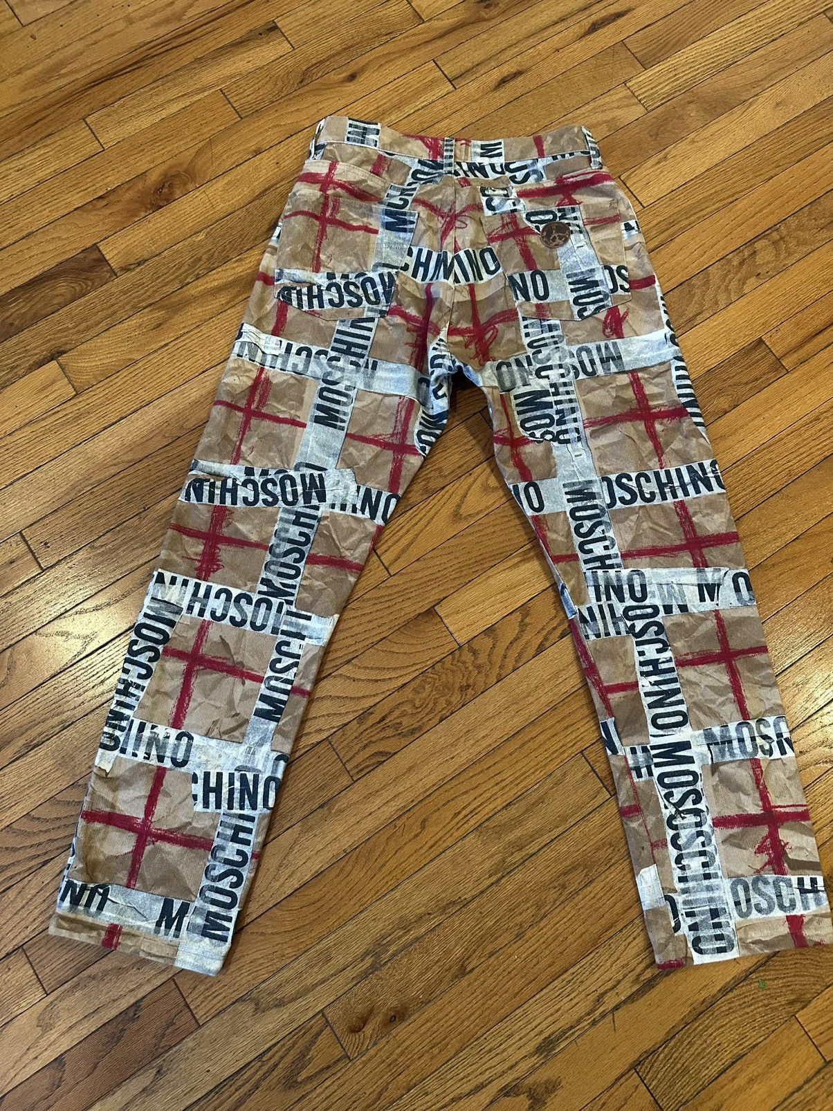 Moschino 1990s Vintage Moschino trompe l'oeil Jeans, Made in Italy Size 32" / US 10 / IT 46 - 2 Thumbnail