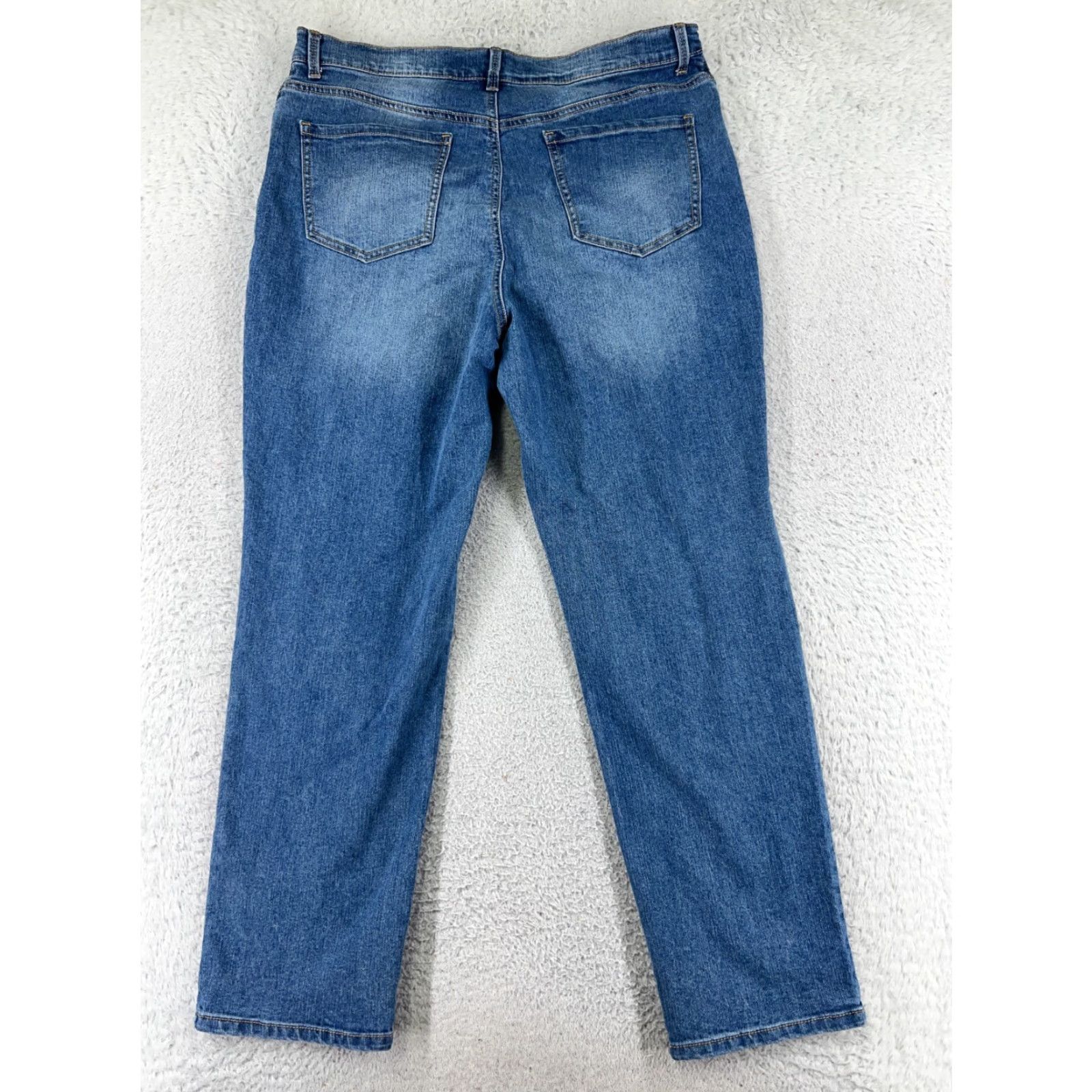Gloria Vanderbilt Gloria Vanderbilt Amanda Womens Jeans Size 16 Blue Denim Stretch High Rise 32x30 Classic Size 38" / US 16 / IT 52 - 2 Thumbnail