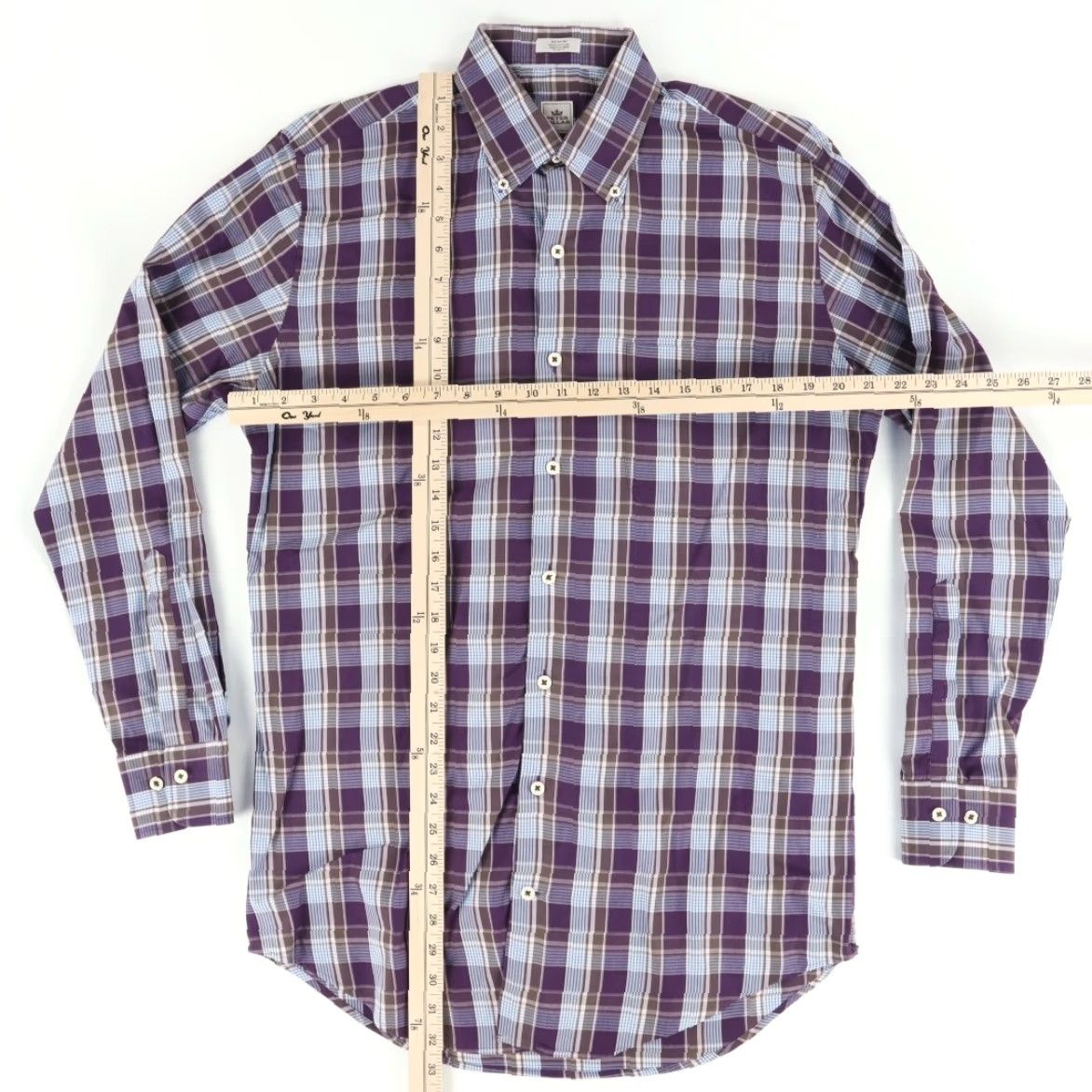 Peter Millar Peter Millar Shirt Plaid Purple Long Sleeve Button Down Men's M Size US M / EU 48-50 / 2 - 3 Thumbnail
