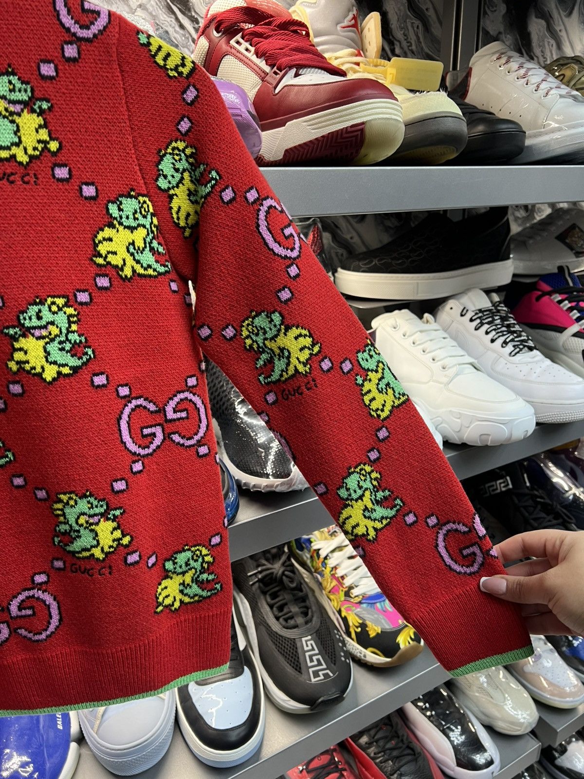 Gucci Gucci Wool Dinosaur Knit Sweater Size US XXS / EU 40 - 4 Thumbnail