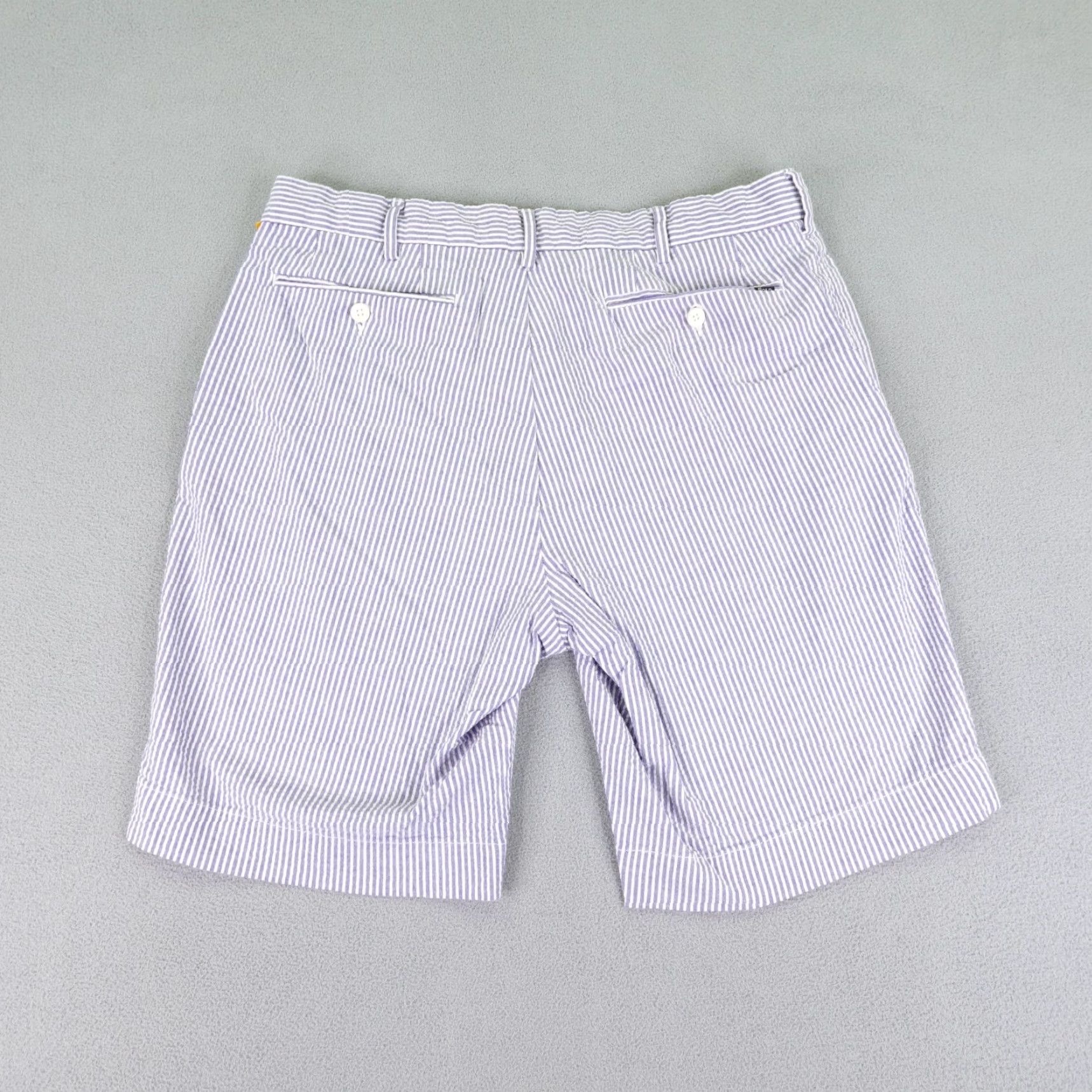 Polo Ralph Lauren Polo Ralph Lauren Short Mens 32 Blue White Seersucker Stripes Stretch Classic Size US XS / EU 42 / 0 - 5 Thumbnail