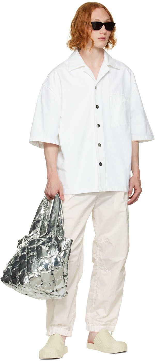 Bottega Veneta 🔥$3.3K VALUE🔥 Silver Cassette Mirror Tote Bag Size ONE SIZE - 4 Thumbnail