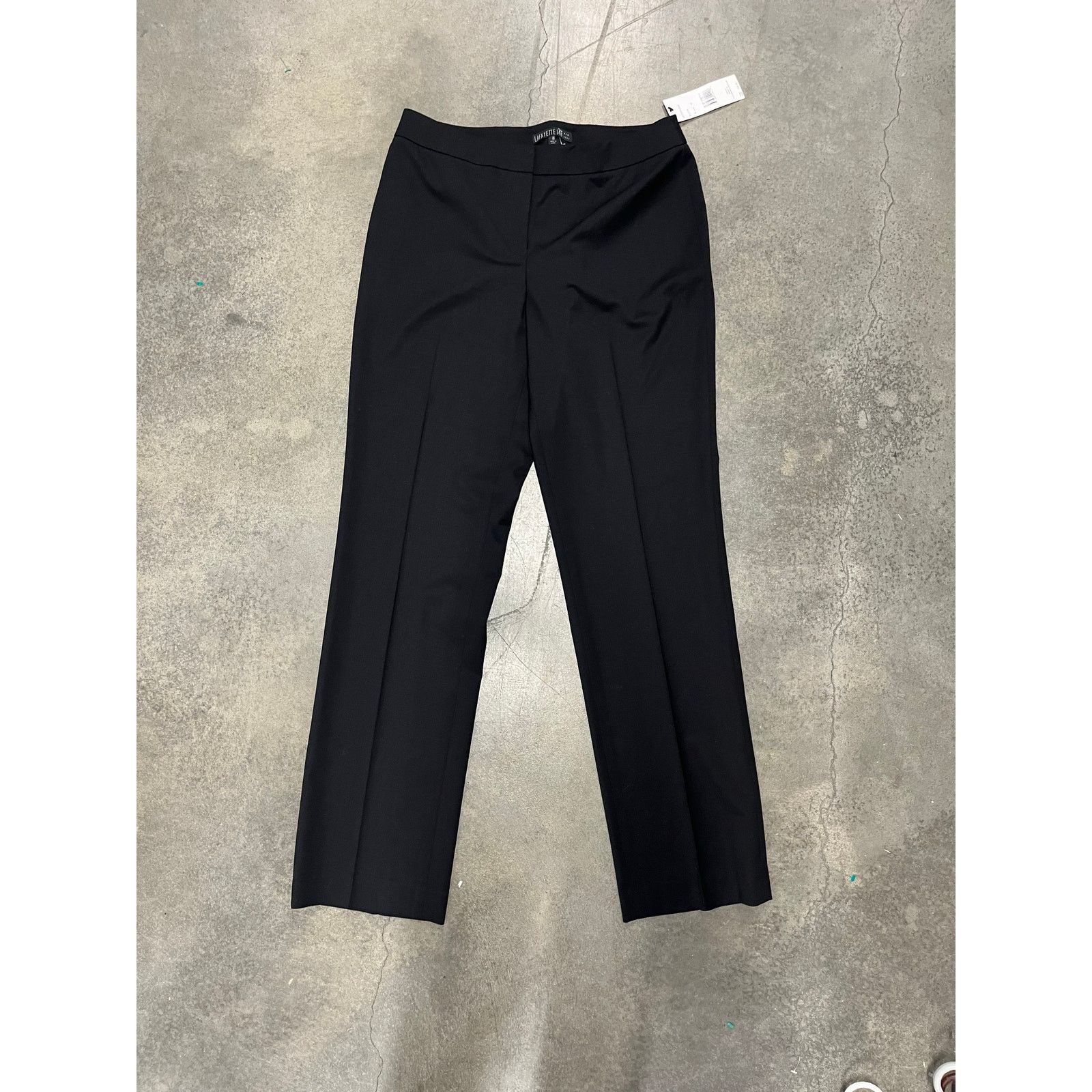 Lafayette 148 NWT Lafayette 148 Wool Straight Leg Black Career 10 Size 32" / US 10 / IT 46 - 1 Thumbnail
