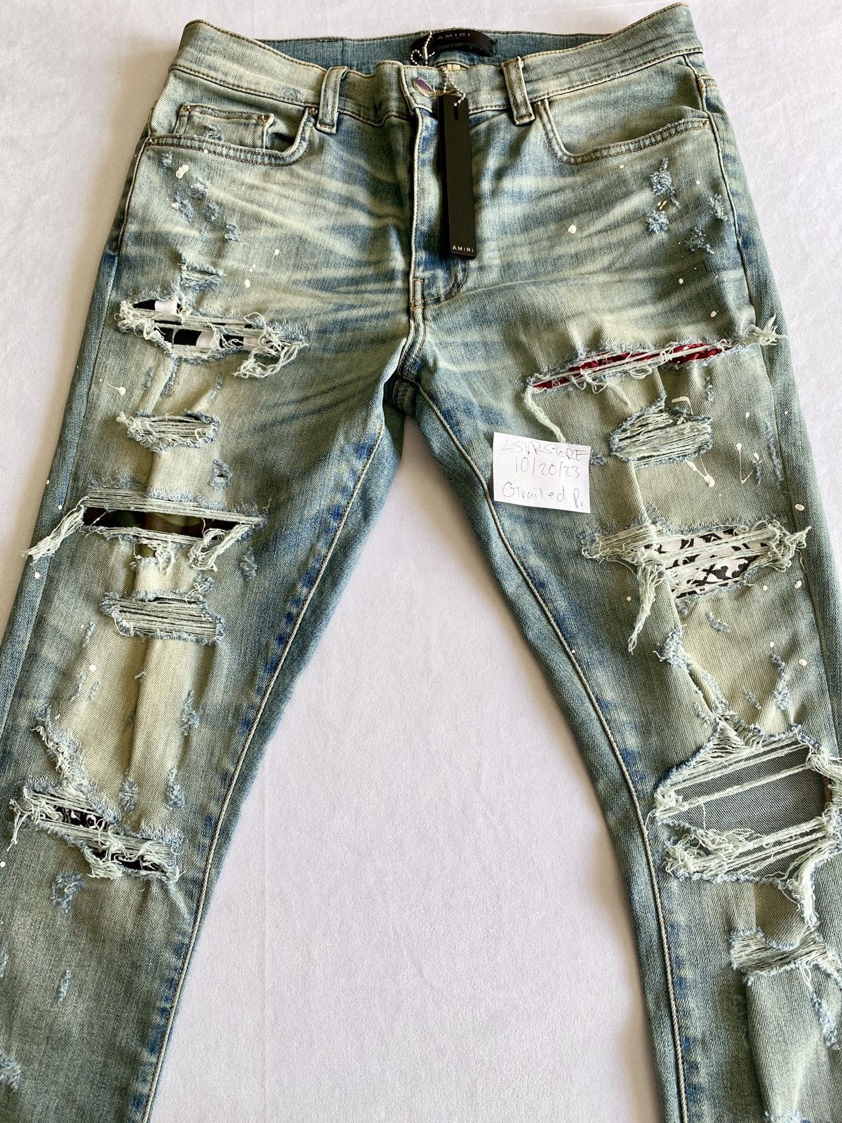 Amiri AMIRI Art Patch Painted Jean Classic Indigio OG 32 Size US 32 / EU 48 - 1 Thumbnail