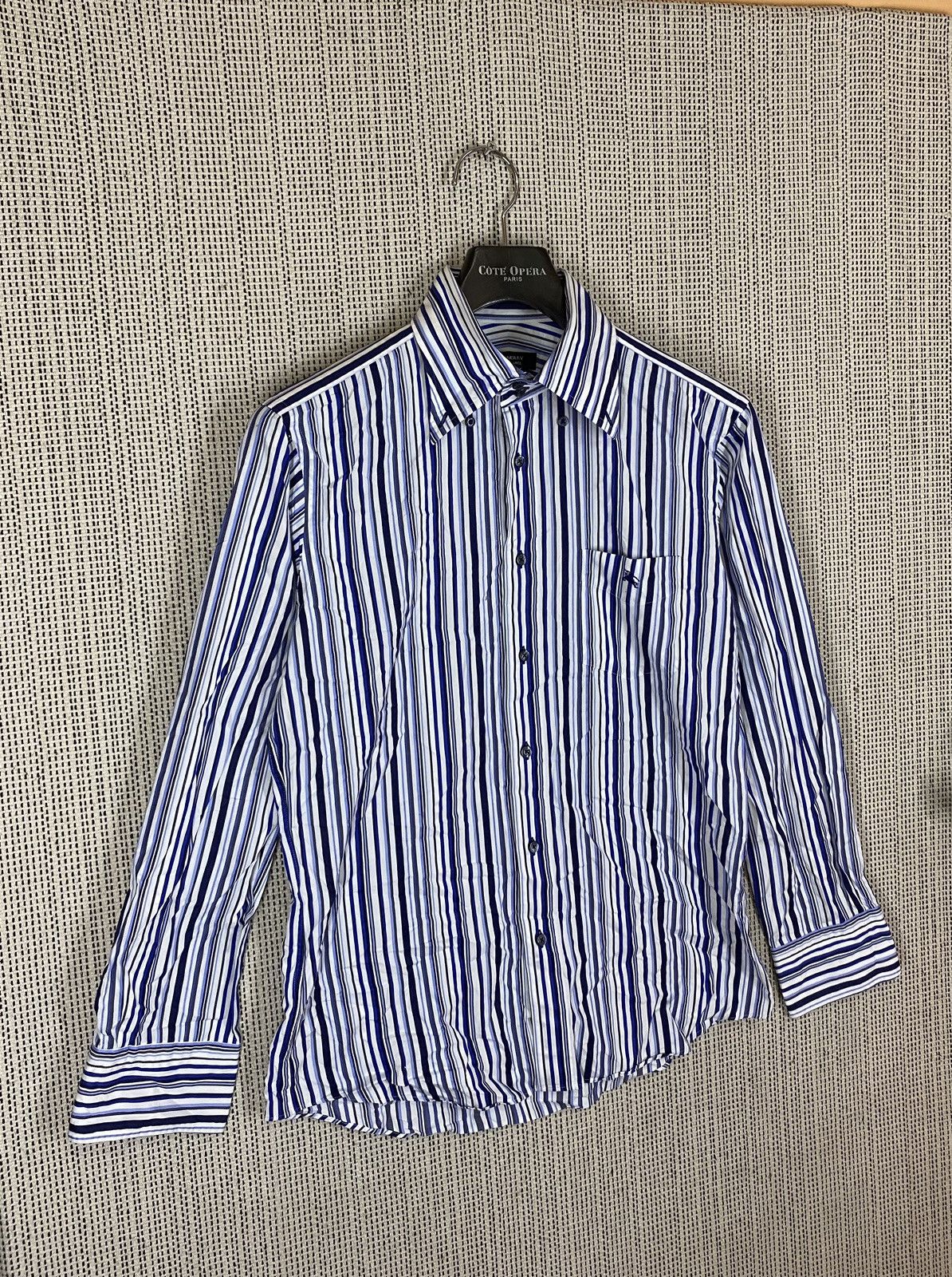 Burberry × Vintage Burberry black label striped shirt button ups Size US M / EU 48-50 / 2 - 2 Thumbnail