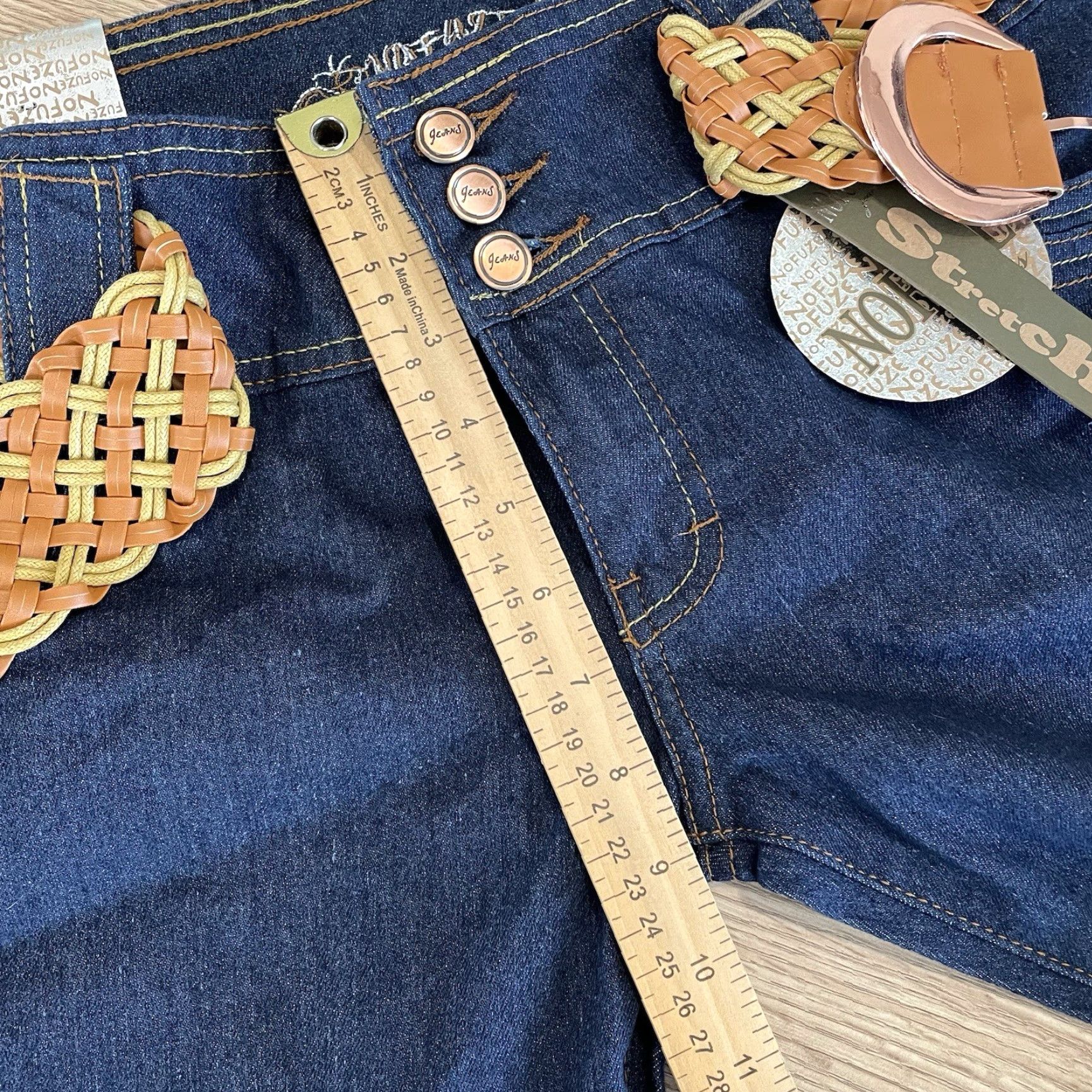 Vintage VINTAGE Nofuze Jeans Women's Bermuda Shorts Size 12 Blue Cotton Blend Denim Stretch Mid Rise Size 34" / US 12 / IT 48 - 5 Thumbnail