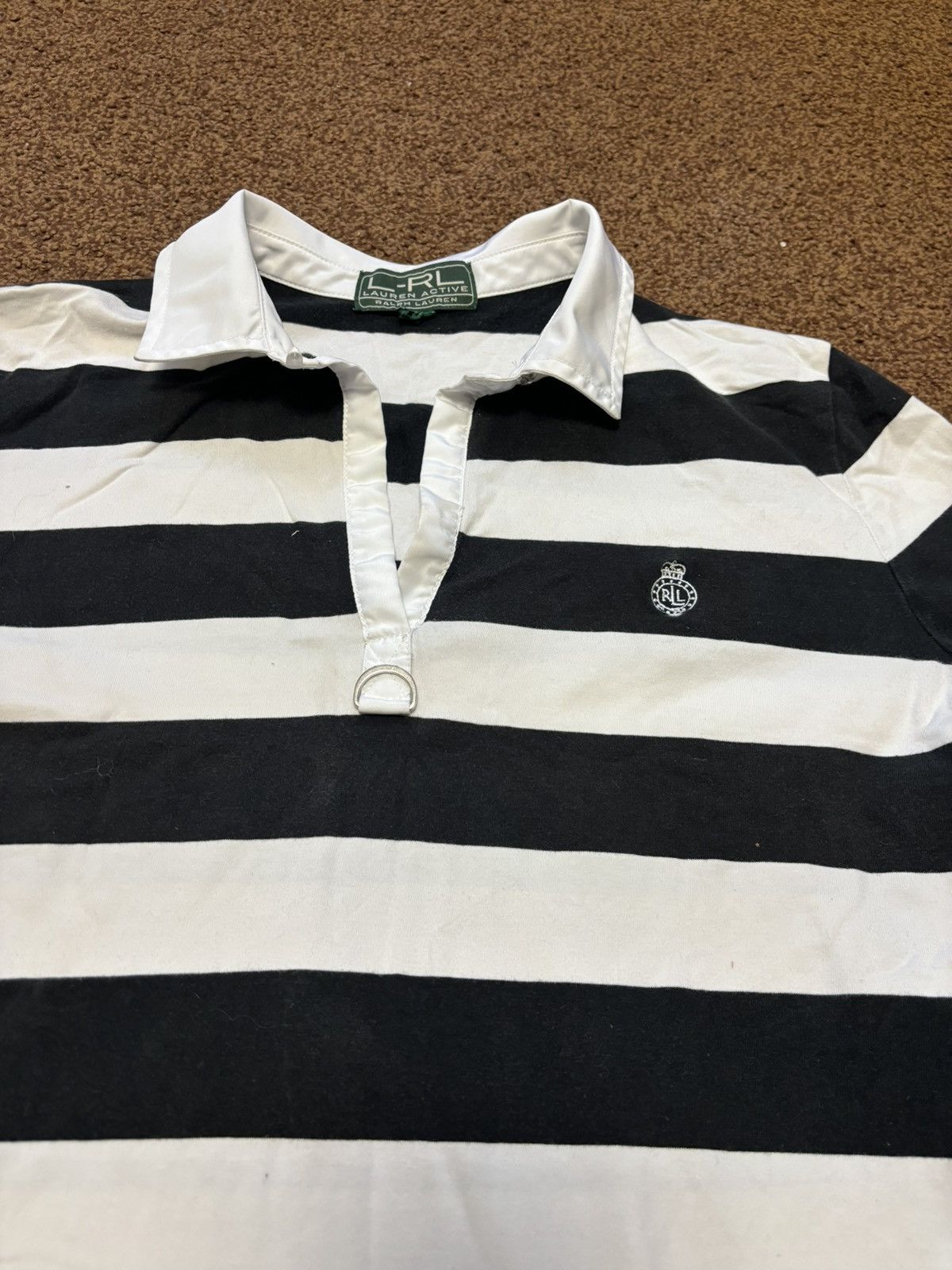Polo Ralph Lauren × Vintage Vintage Polo Ralph Lauren Stripped Polo Shirt Size M / US 6-8 / IT 42-44 - 2 Thumbnail