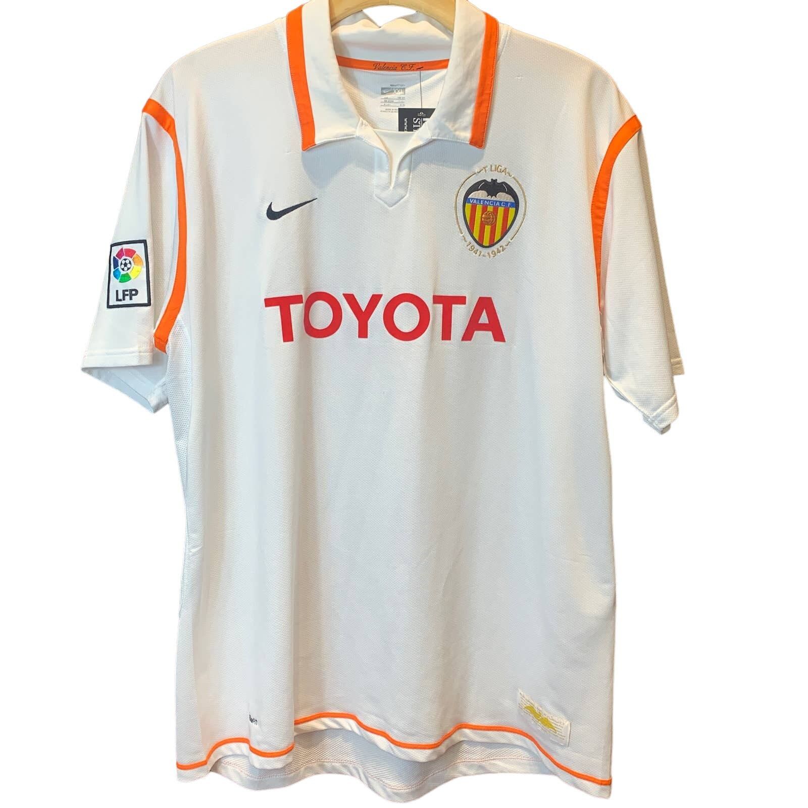 image of Fifa World Cup x Nike Valencia Cf 2007/08 Home Jersey Size 2Xl White Orange Laliga, Men's