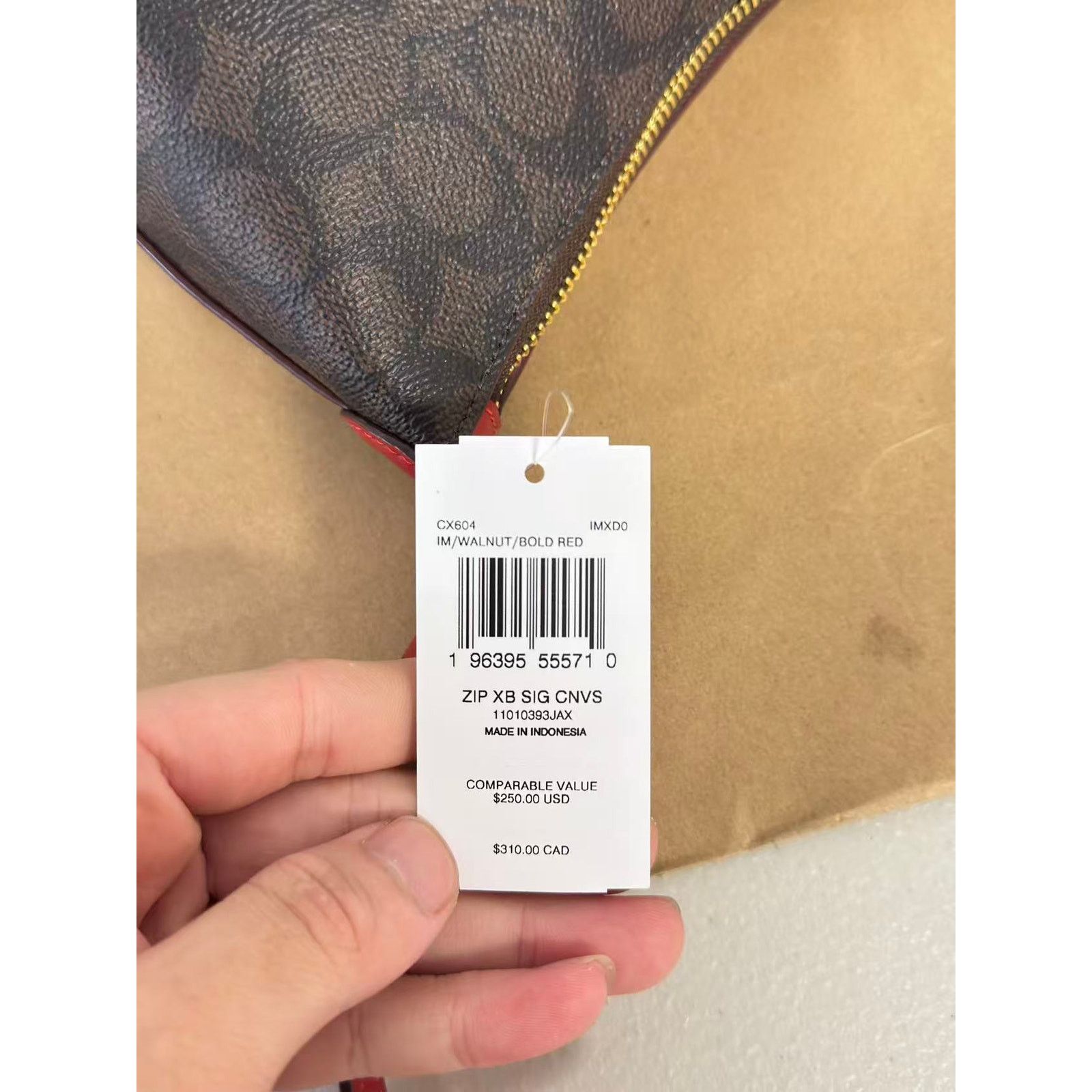Coach Coach CX604 Zip Top Crossbody Bag In Signature Canvas Size ONE SIZE - 6 Thumbnail