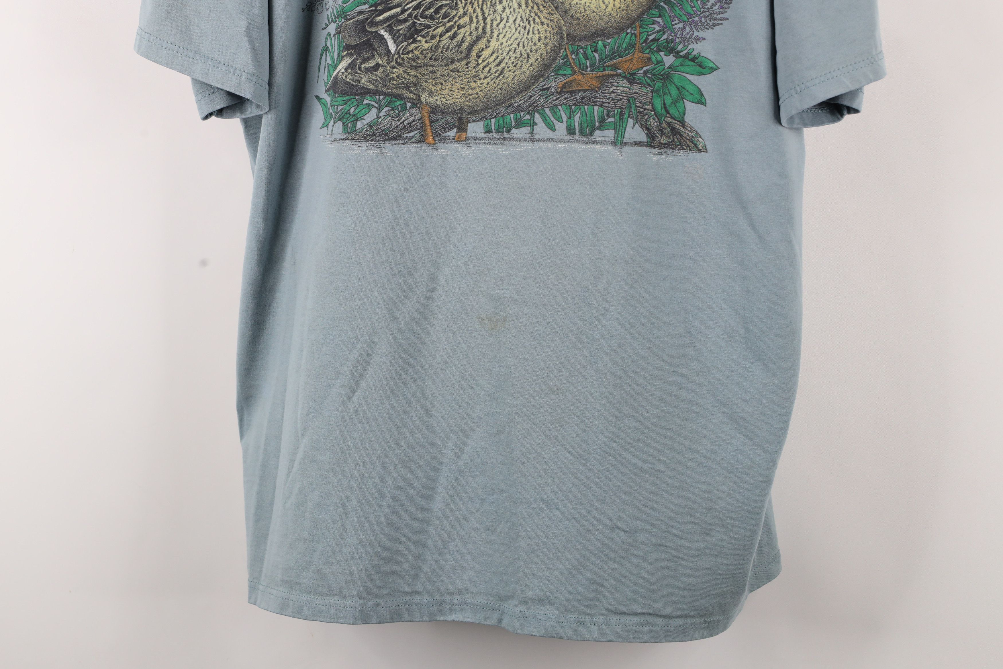 Vintage Vintage 90s Streetwear Nature Duck Garden T-Shirt Steel Blue Size XL / US 12-14 / IT 48-50 - 3 Thumbnail