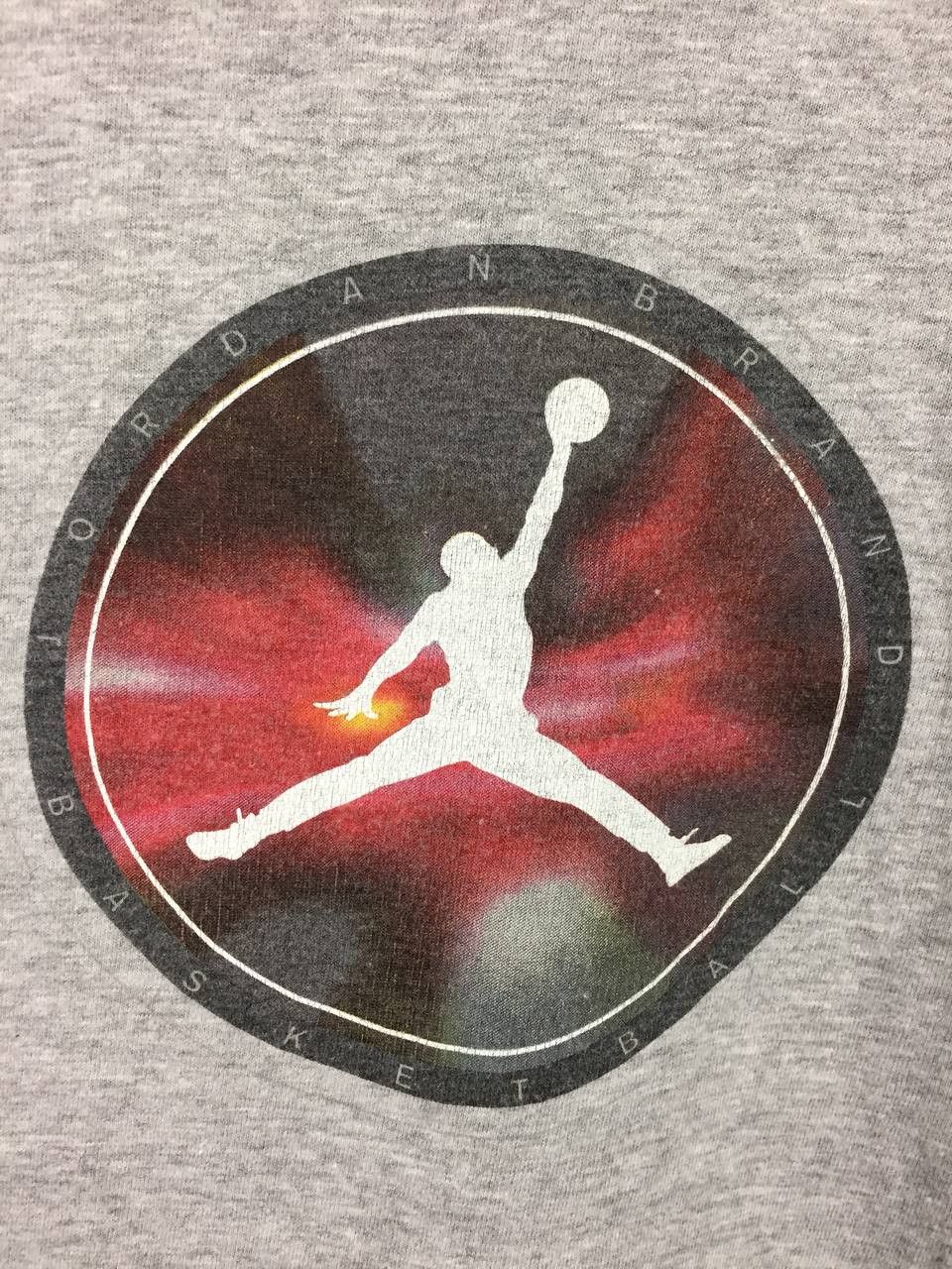 Nike Vtg 90s Nike Air Jordan Made In Usa V-Neck Tee Size US L / EU 52-54 / 3 - 4 Thumbnail