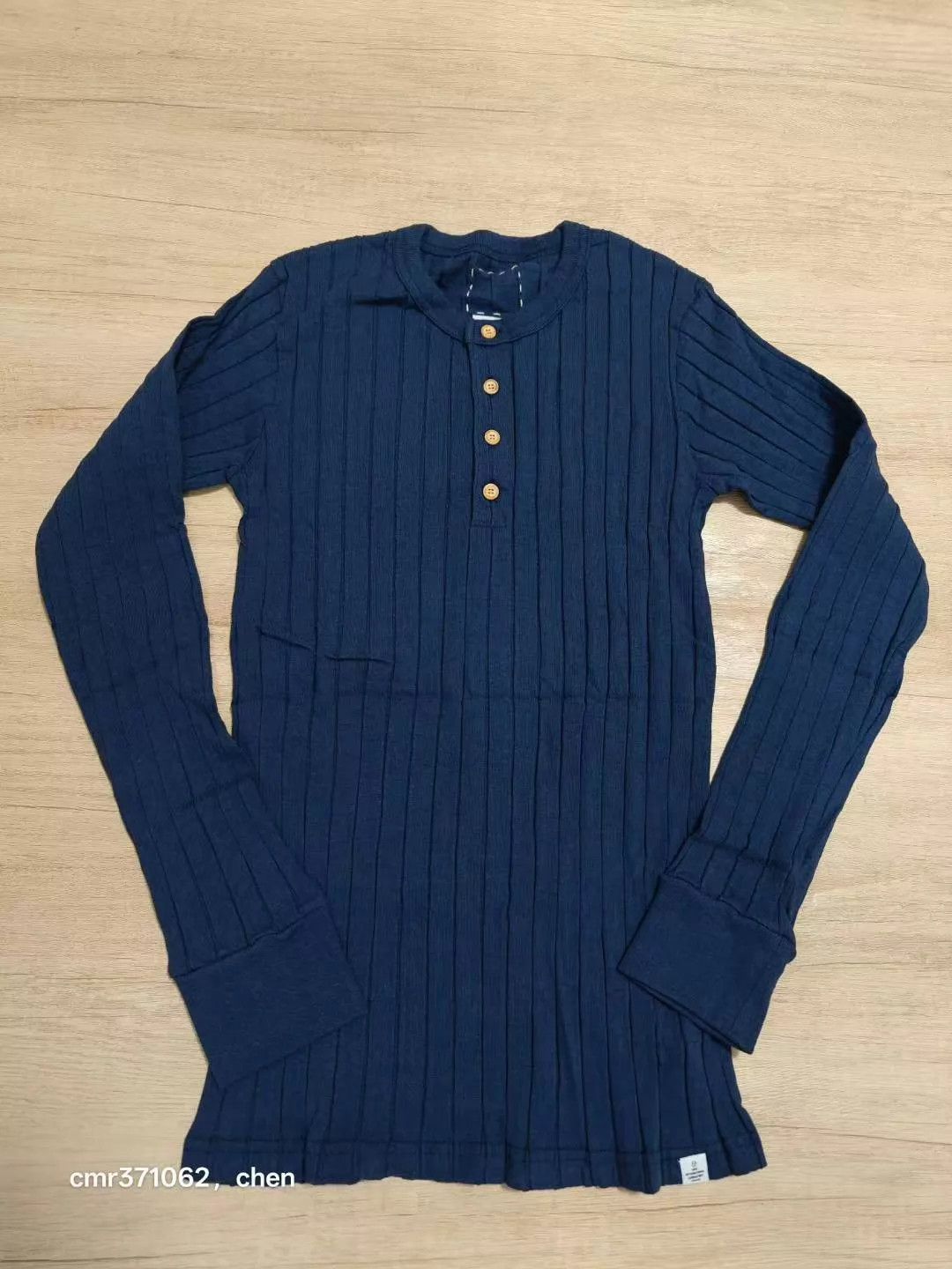 Visvim visvim 15AW Ribs Henley L/S Navy Women's 2 New Size M / US 6-8 / IT 42-44 - 1 Thumbnail