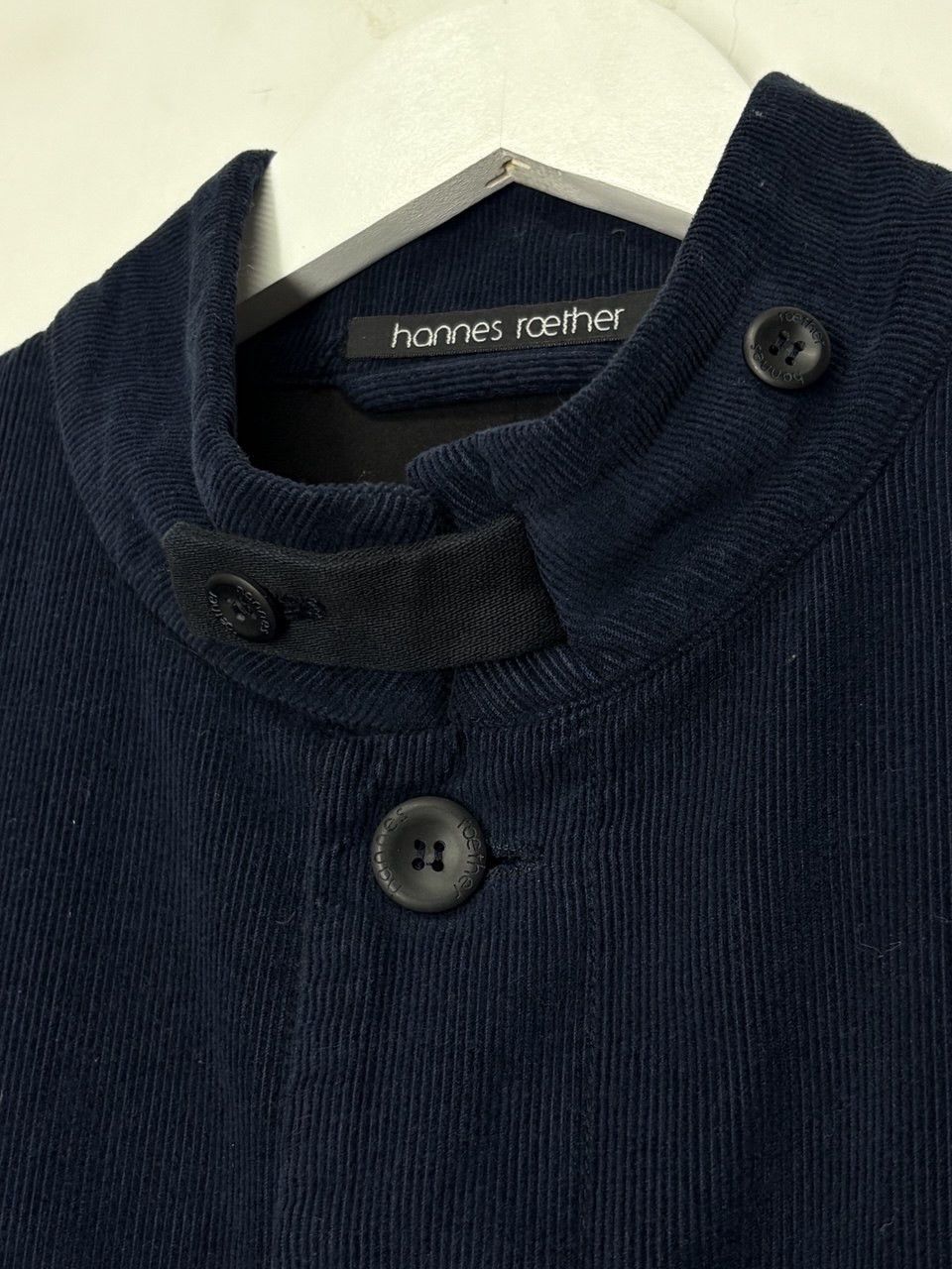 hannes roether Hannes Roether Navy Blue Corduroy Jacket With Black Pockets Size US M / EU 48-50 / 2 - 14 Thumbnail