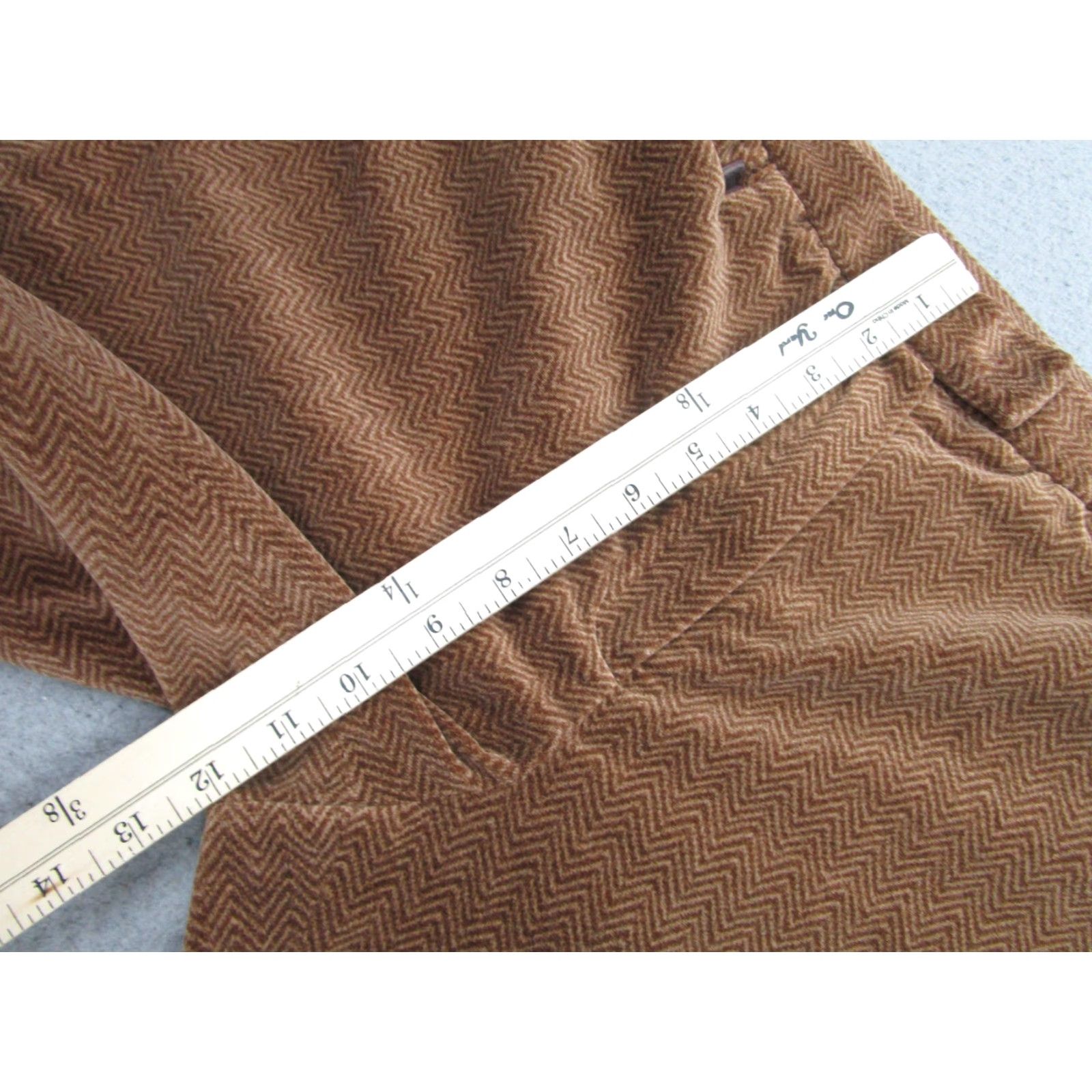 Ralph Lauren Lauren Ralph Lauren Dress Pants Womens 10P Brown Herringbone Corduroy Stretch Casual Size 32" / US 10 / IT 46 - 6 Thumbnail