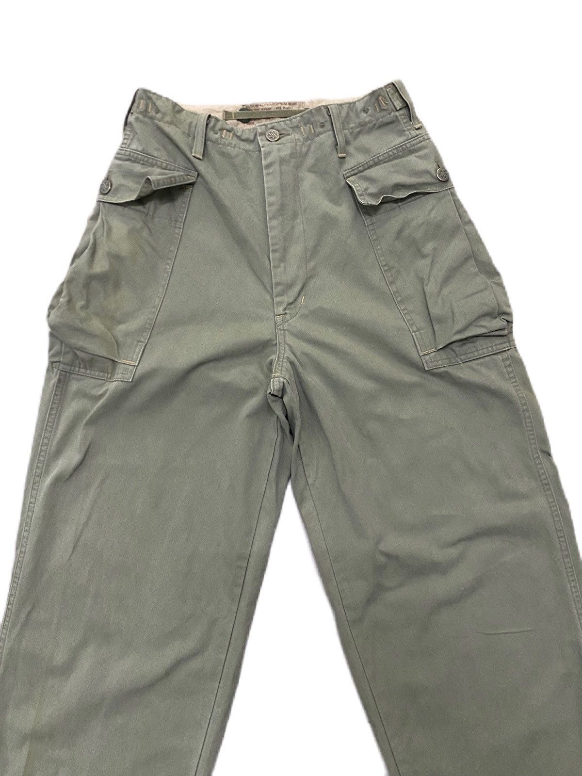 Blue Blue Japan × Buzz Rickson's × Japanese Brand VINTAGE HBT ARMY 13 STAR BUTTON MONKEY PANTS OVERSIZED STYLE Size US 28 / EU 44 - 3 Thumbnail