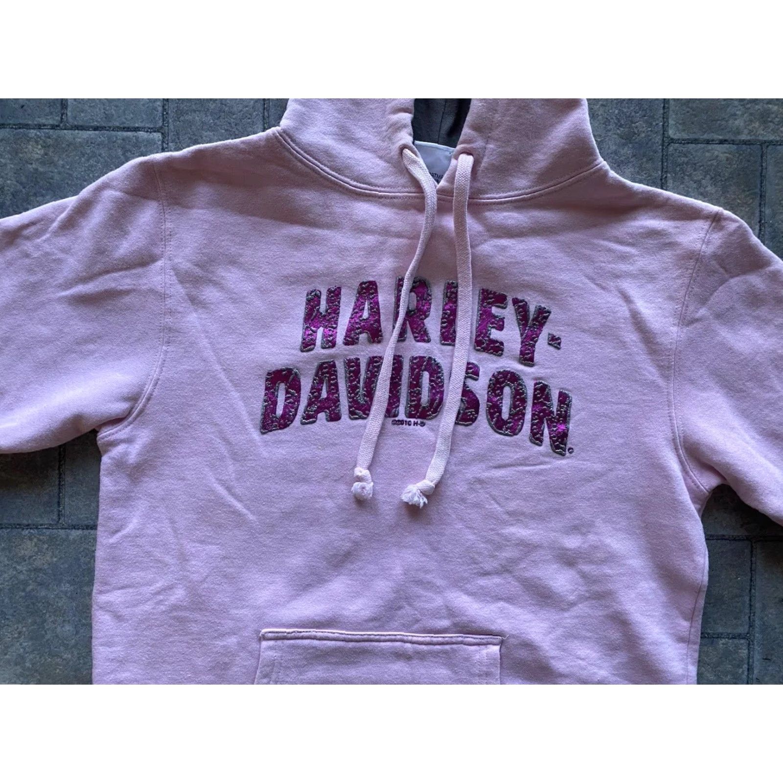 Harley Davidson Harley-Davidson Hoodie Pullover Women Pink Size S Adult Women's Small Pullover Hoodie California Victorville - 90s? (No, ignore 90s) Size S / US 4 / IT 40 - 4 Thumbnail