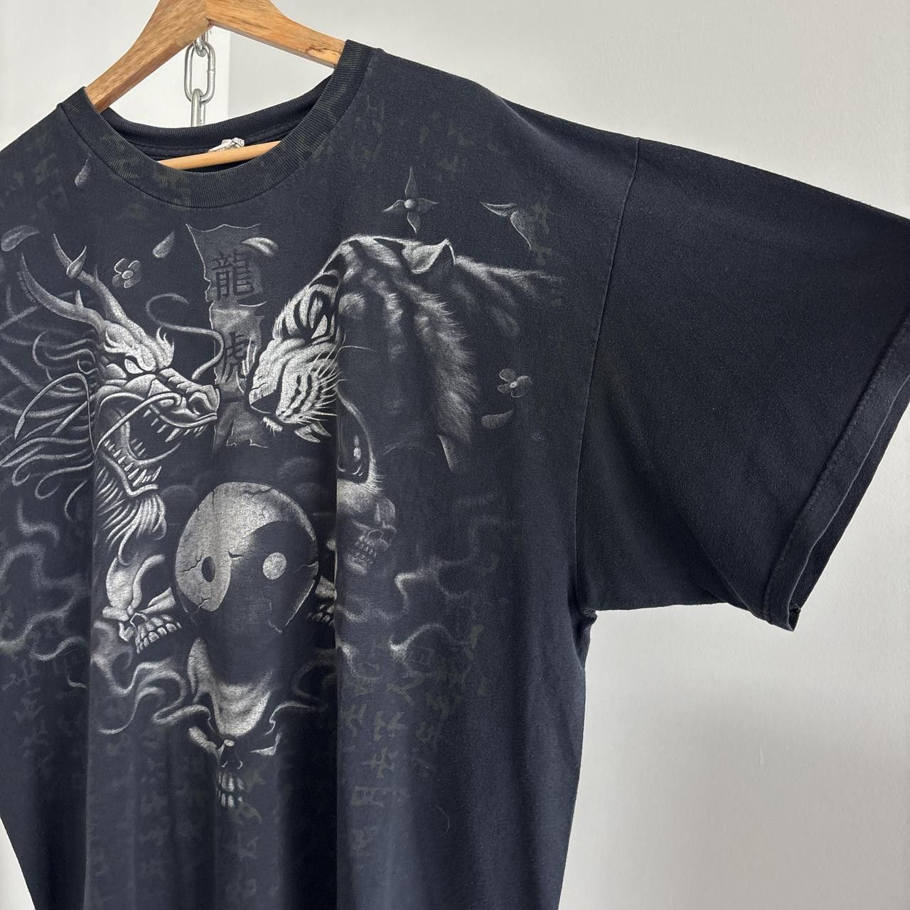 Alstyle Vintage Y2K Dragon Ying Yang Tiger Tee 2000s Grunge Size 2XL Size US XXL / EU 58 / 5 - 5 Thumbnail