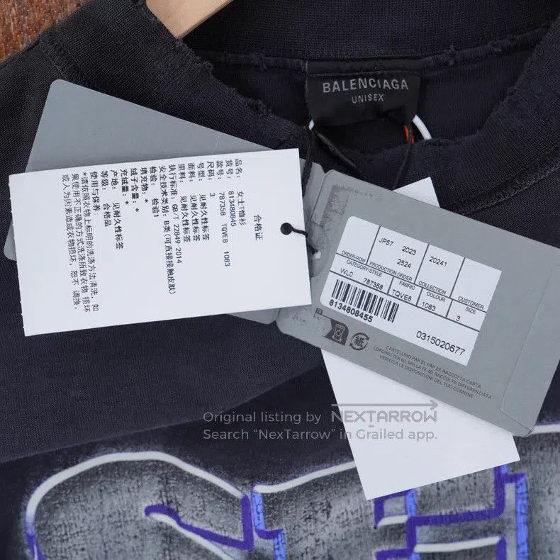 Balenciaga Balenciaga Black Washed Short Sleeve Size US L / EU 52-54 / 3 - 5 Thumbnail