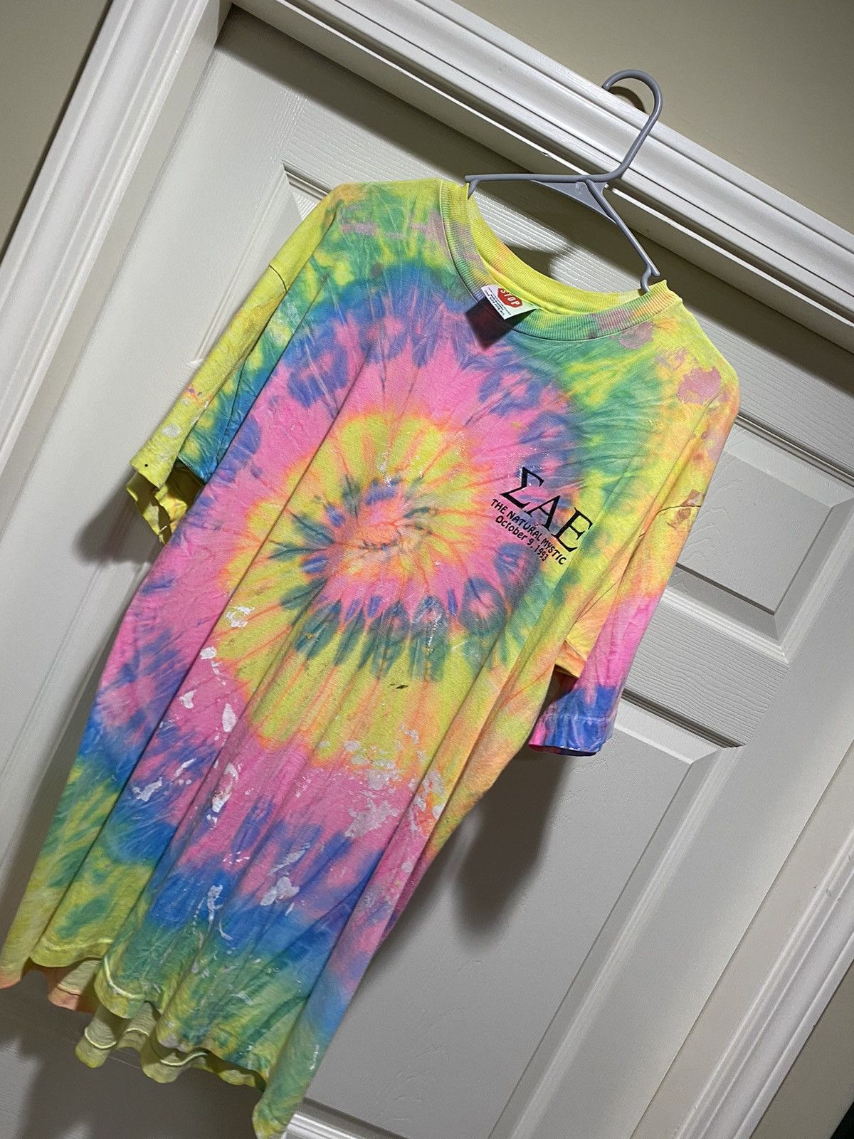 Vintage Vintage 1993 Tie-Dye Paint Splatter Tee Size US XL / EU 56 / 4 - 4 Thumbnail