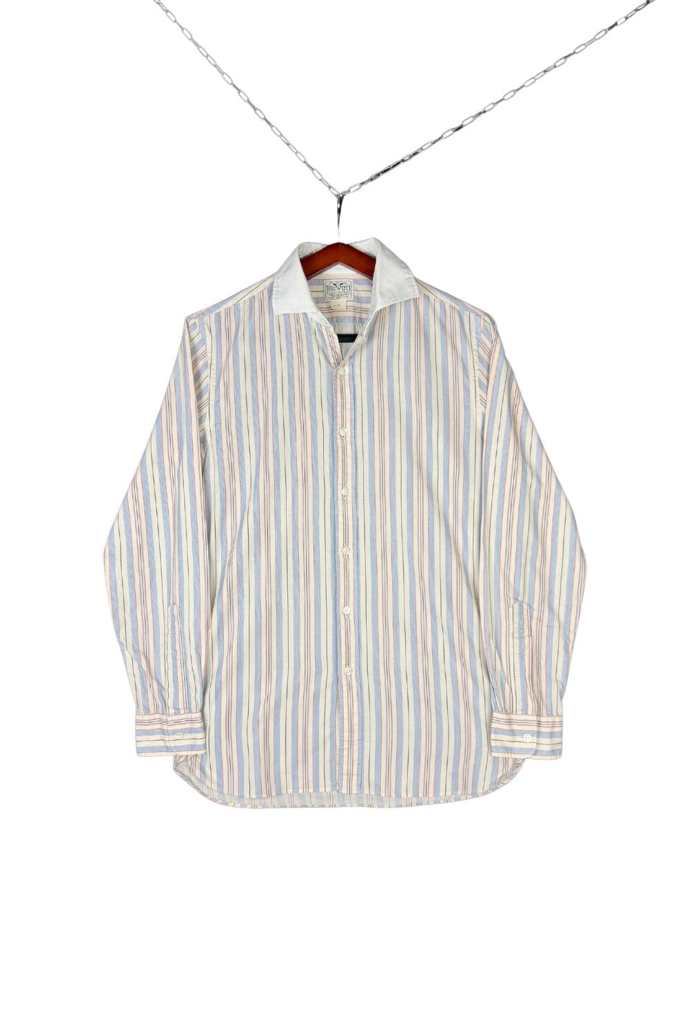 RRL Ralph Lauren RRL Double RL Striped Contrast Collar Shirt (XS) Size US S / EU 44-46 / 1 - 1 Thumbnail