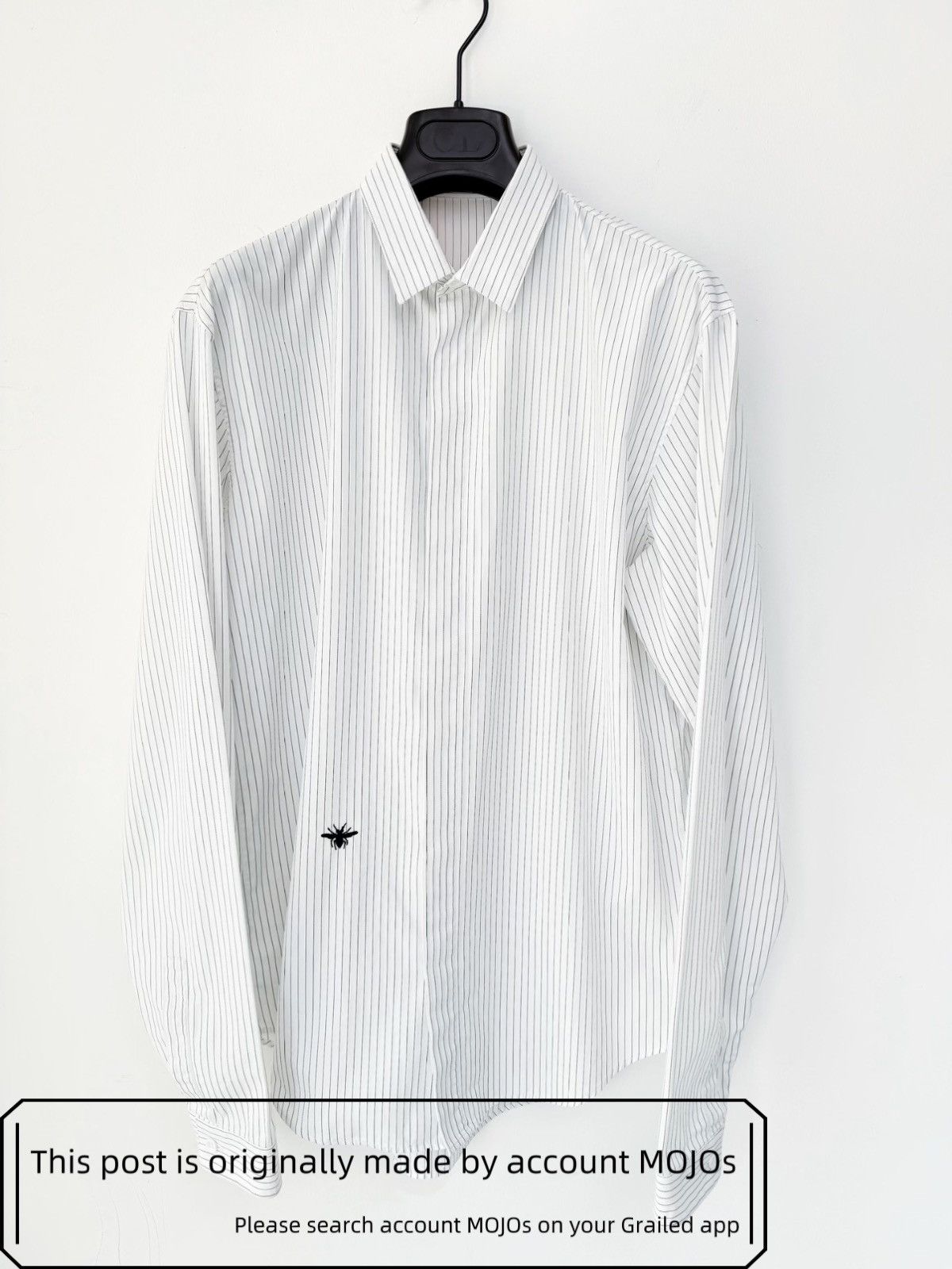 Sz 38 Dior Homme 05SS Stripe Bee Stitch Shirt mojos1515