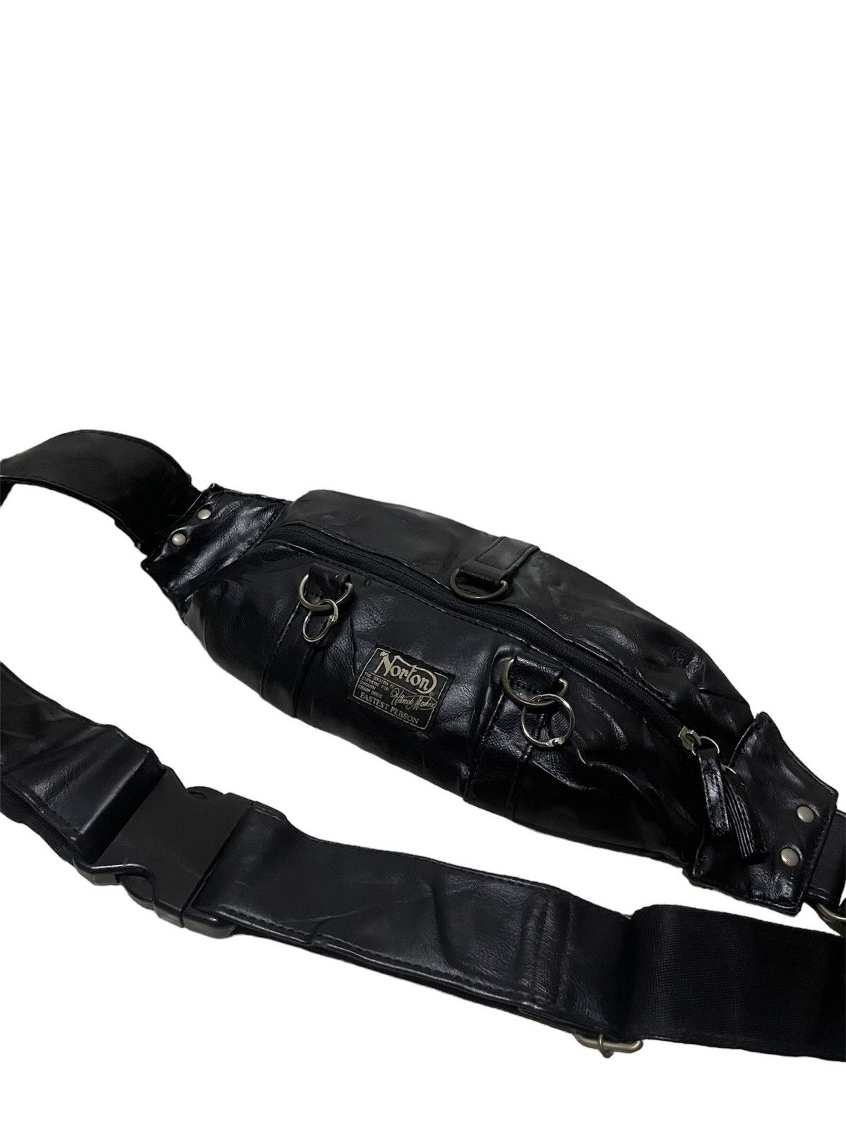Japanese Brand × Norton BLACK BONDAGE CROSS BODY POUCH BAG NORTON ENGLAND Size ONE SIZE - 1 Thumbnail