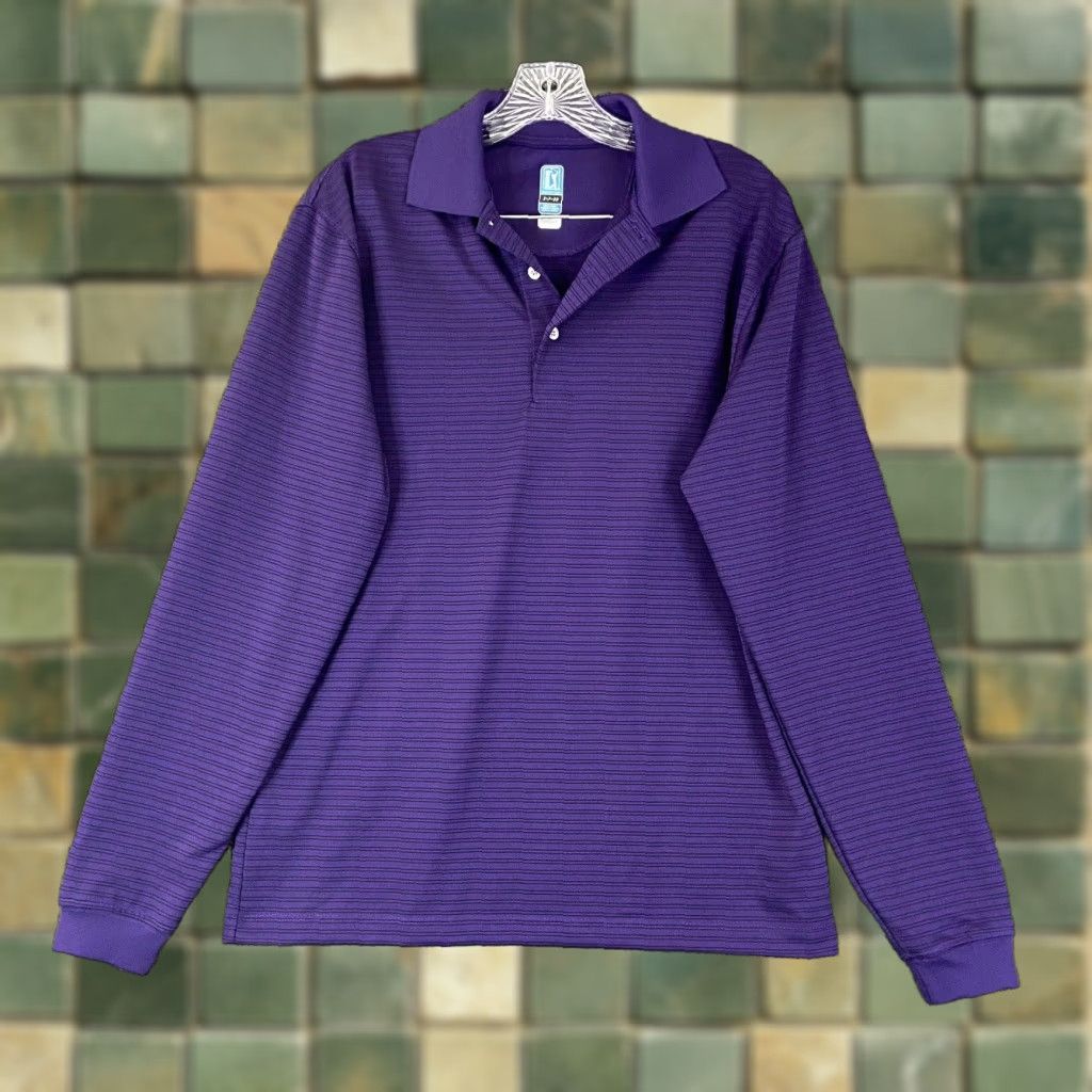 PGA Tour PGA TOUR VINTAGE Purple Polo Shirt Long Sleeve Men’s Small Size US S / EU 44-46 / 1 - 1 Thumbnail