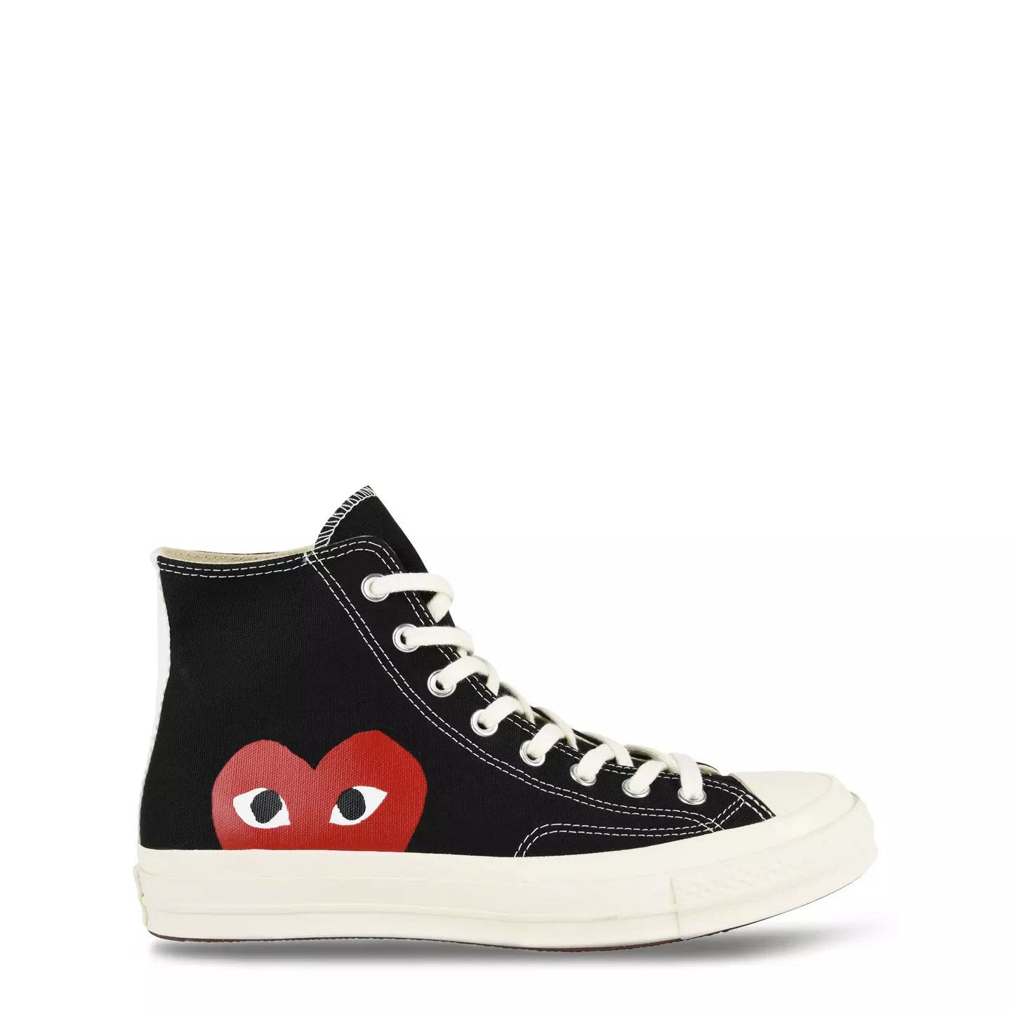 Comme des Garcons PLAY o1g2r1mq0426 Chuck Logo High Top Trainers in Black Size US 8.5 / EU 41-42 - 1 Thumbnail