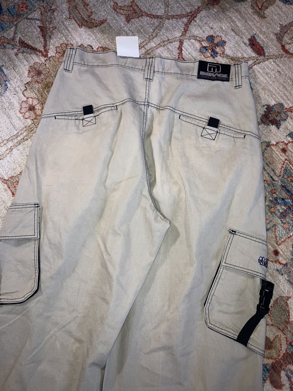 Menace × Vintage VTG MENACE Rave Pants Cargo Straps 40 Size US 40 / EU 56 - 4 Thumbnail
