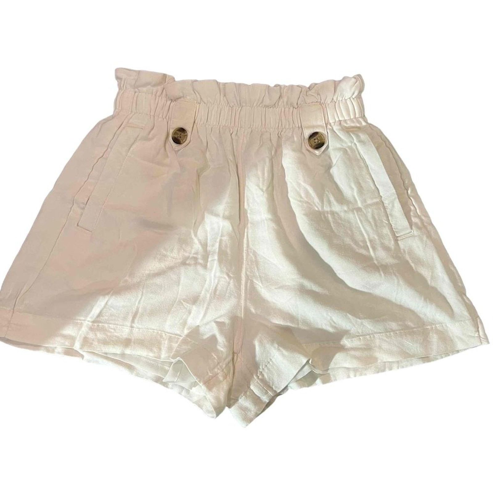 American Eagle Outfitters American Eagle Outfitters Shorts Womens XS Ivory Paperbag Size 23" - 2 Thumbnail