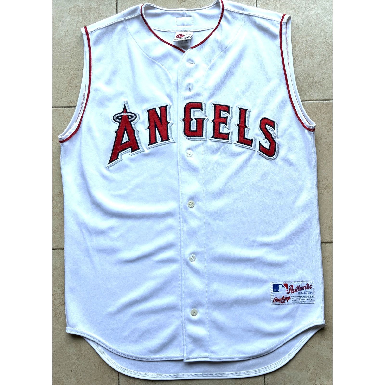 Anaheim Angels 2002 RAWLINGS Vest 3rd jersey 44 Alt MLB vtg