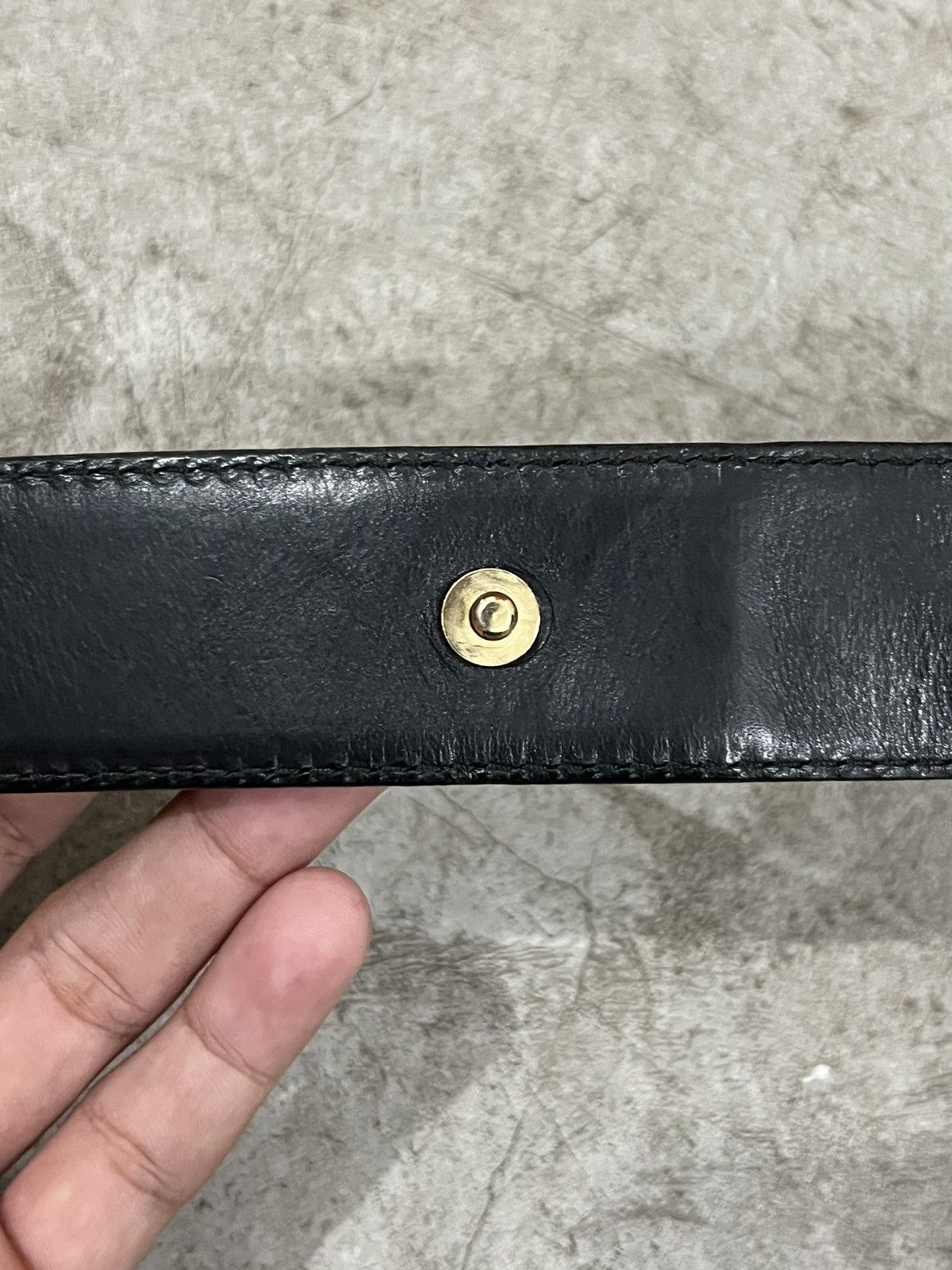Designer × Loro Piana Loro Piana Brown Leather Stitched Belt Size ONE SIZE - 9 Thumbnail