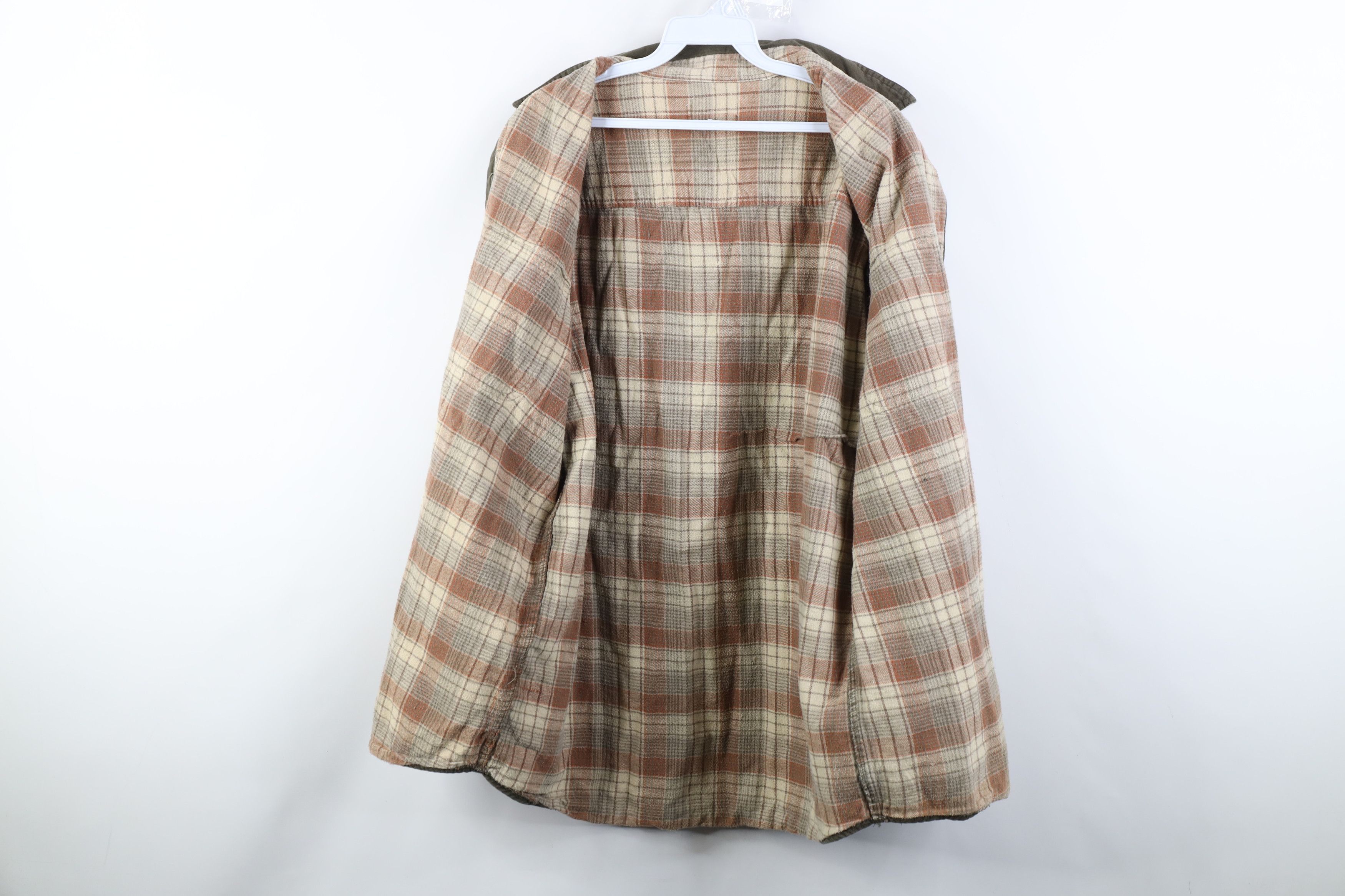 Vintage Vintage 90s Streetwear Lined Twill Button Shirt Jacket Jac Size US XL / EU 56 / 4 - 10 Thumbnail