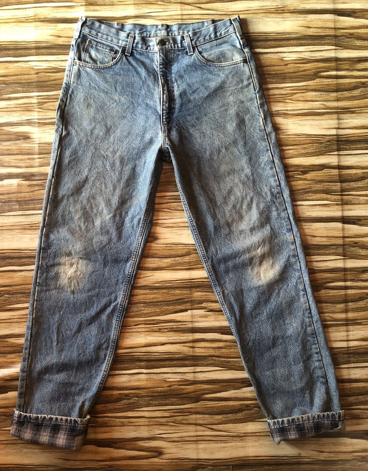 Carhartt Carhartt Blanket Lined Relaxed Fit Faded Blue Jeans Size US 36 / EU 52 - 4 Thumbnail