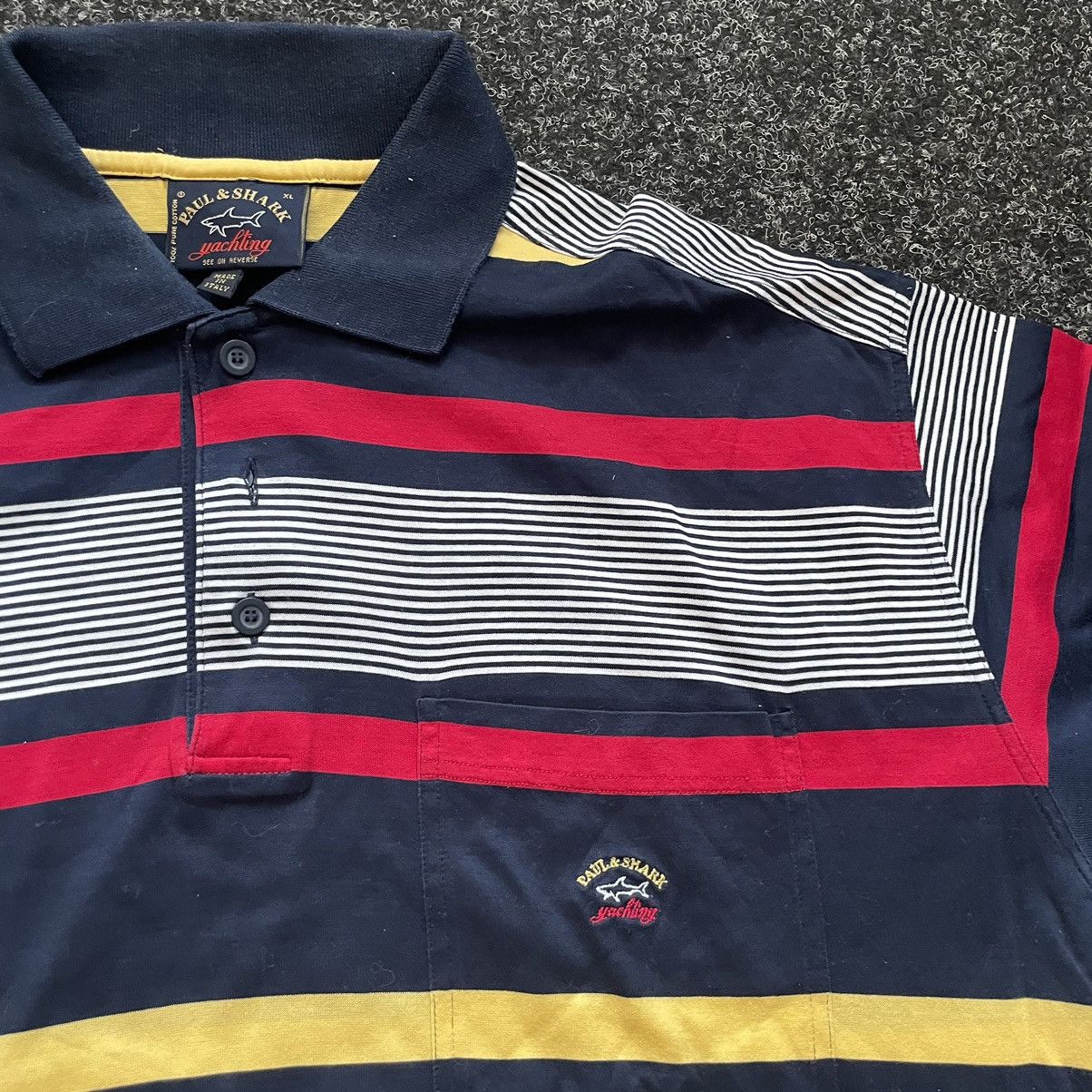 Paul & Shark Paul shark polo luxury tee shirt striped old money Italy Size US XL / EU 56 / 4 - 3 Thumbnail