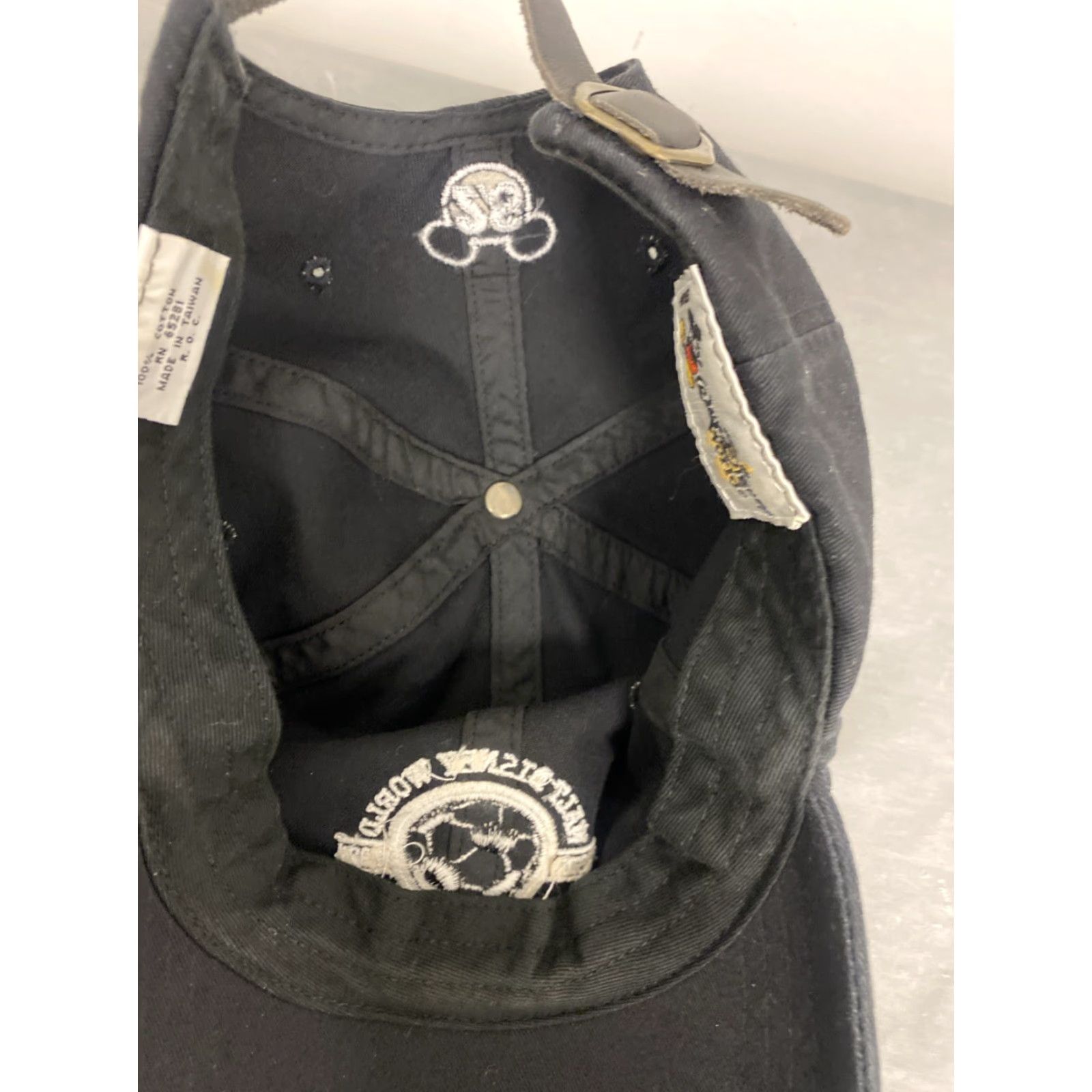 Disney VINTAGE Walt Disney World Soccer Baseball Cap Adjustable Unisex Adults Black Sports 80s Size ONE SIZE - 6 Thumbnail