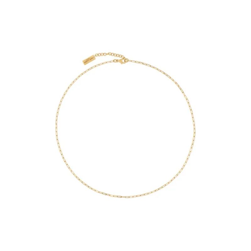 Saint Laurent Paris o1la1rc1a0525 Size: OS / 724555 Short Chain Necklace Size ONE SIZE - 1 Thumbnail
