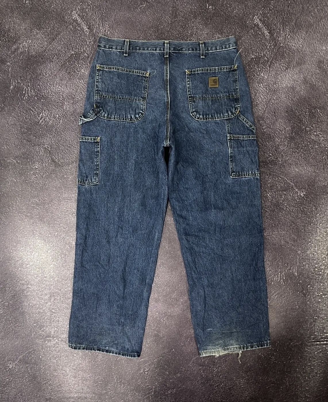 Carhartt × Vintage Vintage Carhartt Blue Denim Dungaree Fit Hype Baggy Jeans Size US 36 / EU 52 - 1 Thumbnail