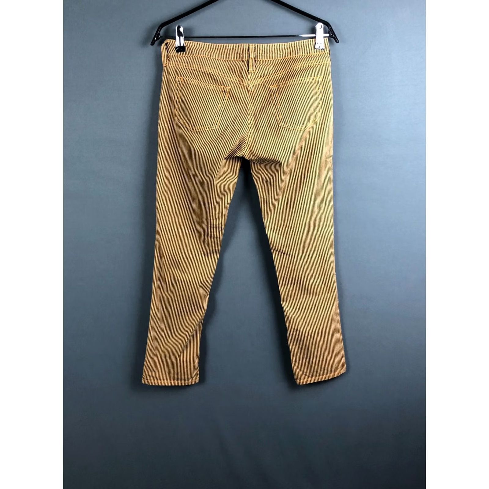 Vintage Etoile Isabel Marant Pants Cotton Women Size 2 Yellow Striped Pants Women Regular Cotton 26.4in Inseam Yellow Striped Etoile Isabel Marant Women Pants Size 26" / US 2 / IT 38 - 3 Thumbnail