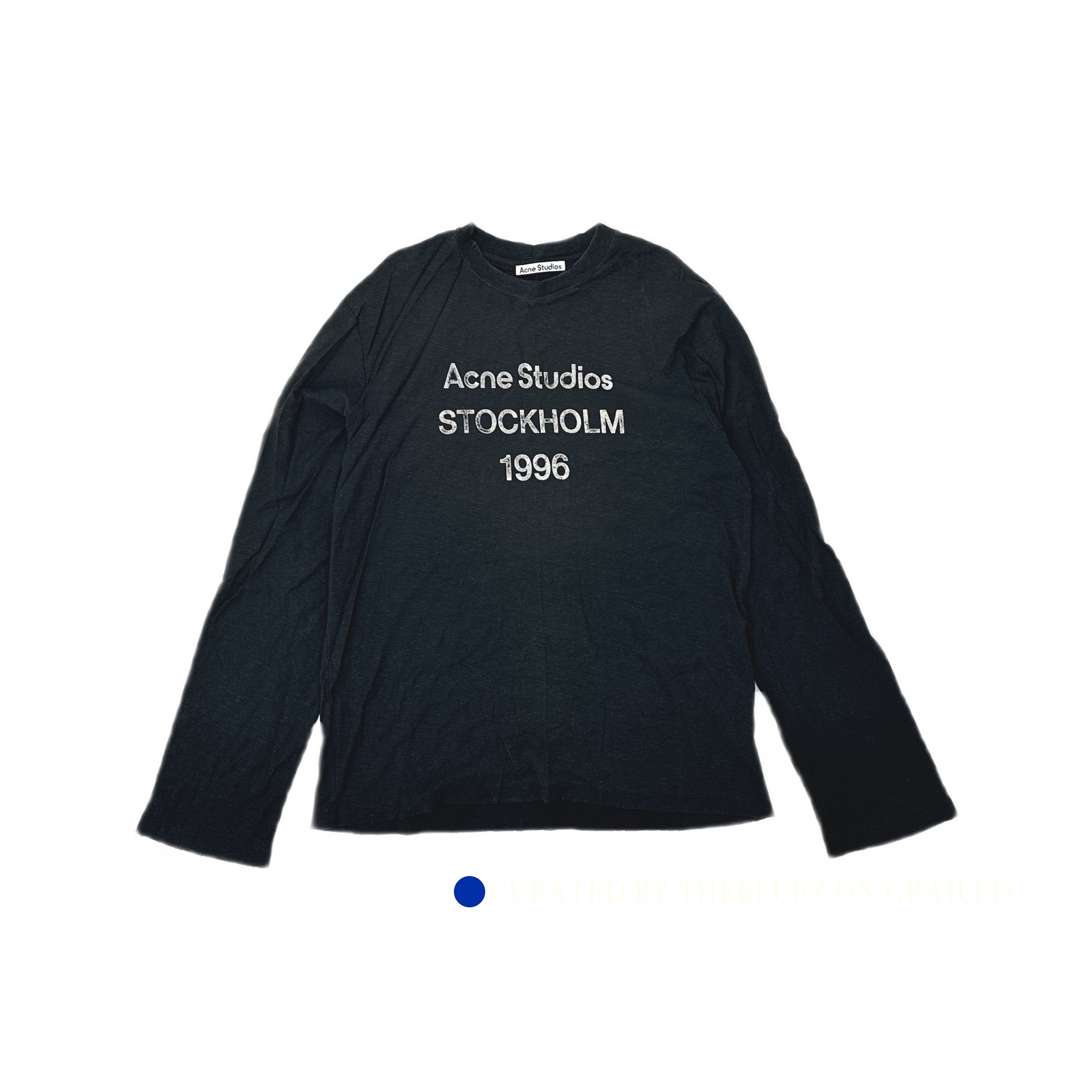 Acne Studios 1996 Logo Long Sleeve T-Shirt in Black Size US S / EU 44-46 / 1 - 1 Thumbnail