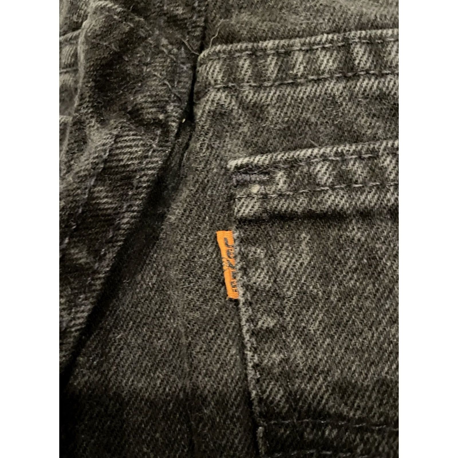 Levi's VINTAGE Levi's 951 Jeans Womens 10 Slim Tapered 28x29 Dark Black 90s Orange Tab Mens Girls Size 32" / US 10 / IT 46 - 4 Thumbnail