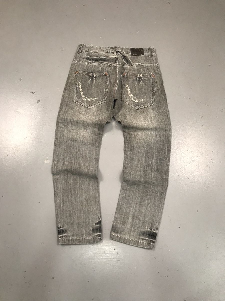 JNCO × Southpole × Vintage Crazy vintage X8 jeans sword 🗡️ embroidered denim Size US 35 - 9 Thumbnail