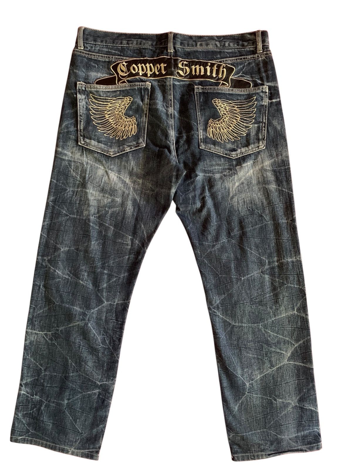 If Six Was Nine Copper Smith Embroidered Wings Faded Clawmark Vintage Size US 37 - 10 Thumbnail