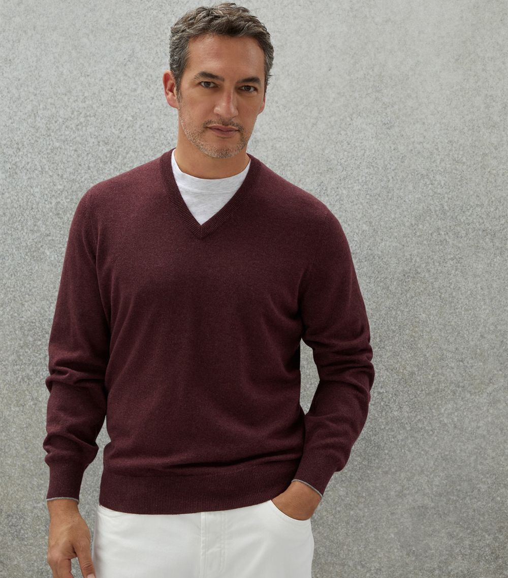 o1w1db10924 Cashmere Sweater in Dark Purple