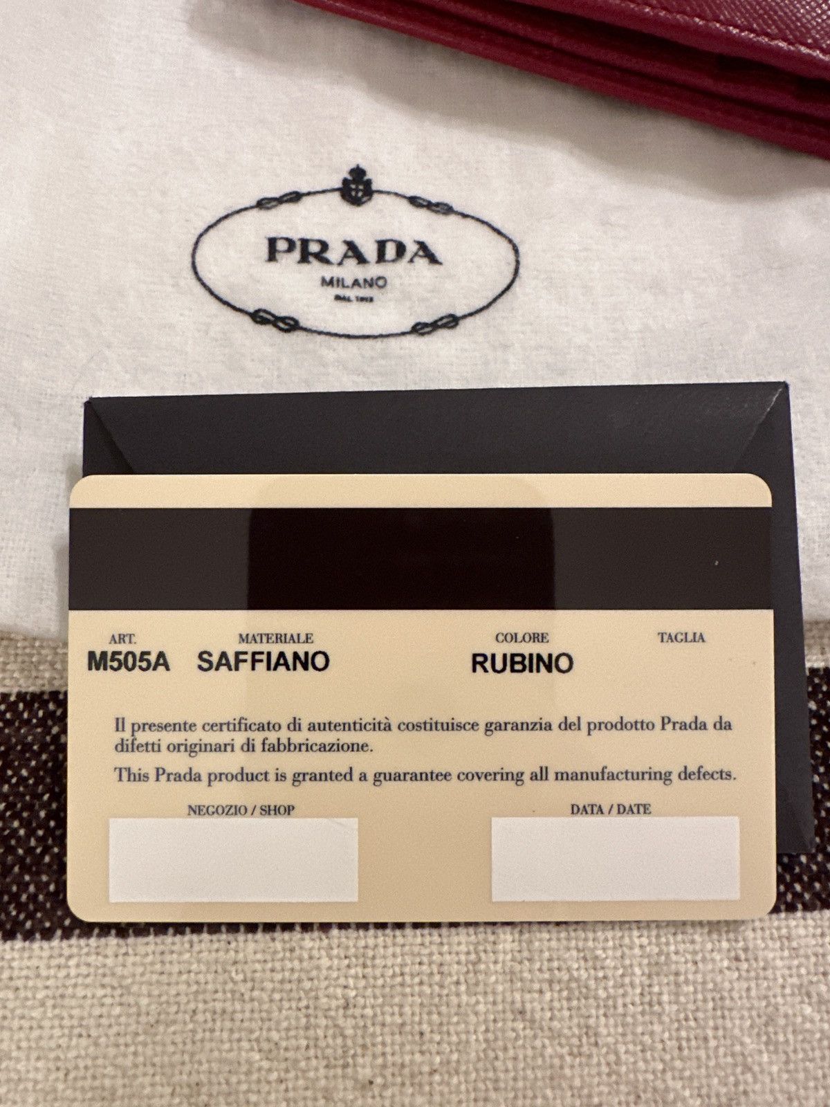 Prada Prada Red Saffiano Wallet Size ONE SIZE - 9 Thumbnail