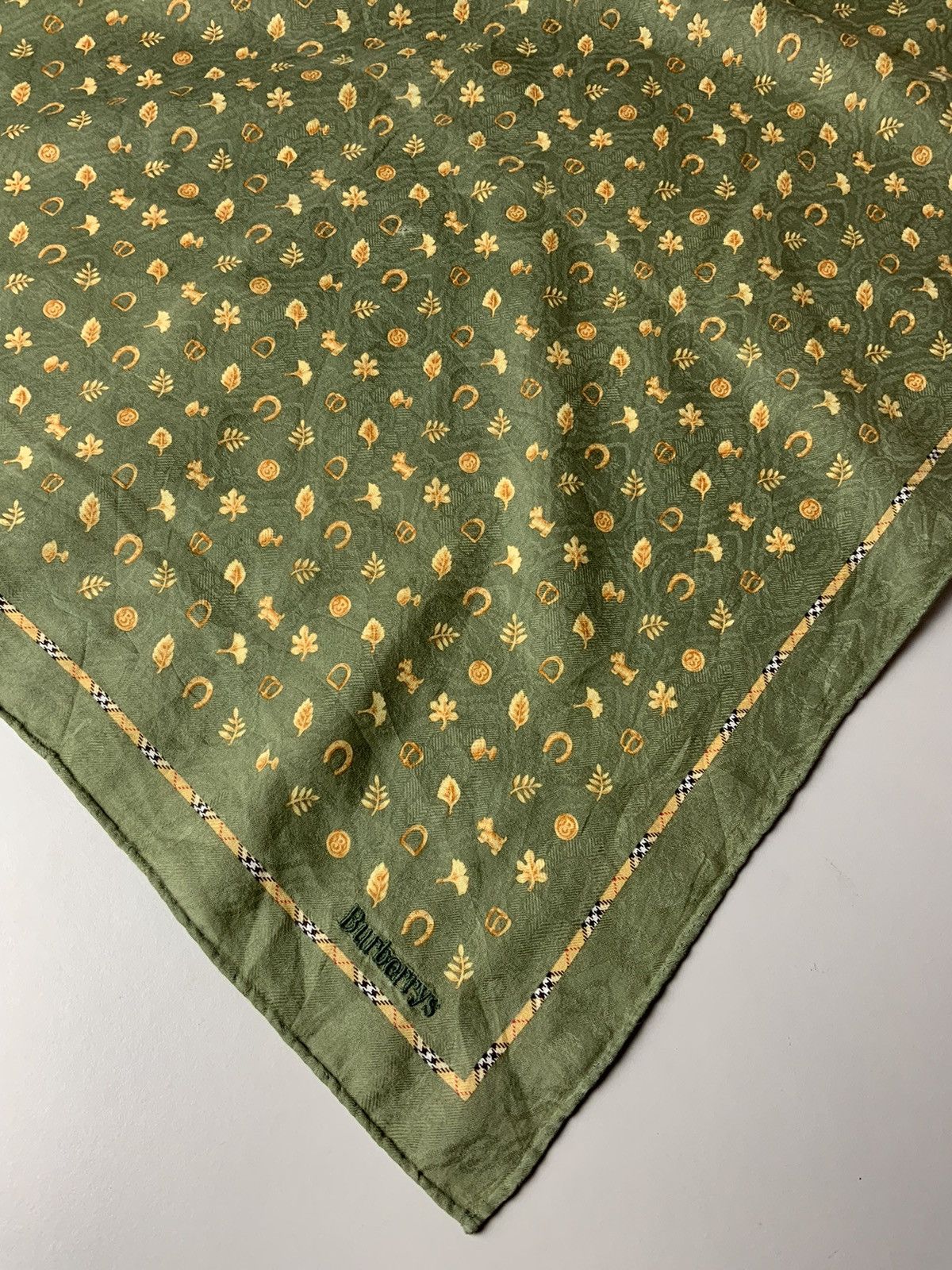 Burberry Burberry’s Spellout Embroidery Monogram Bandana Handkerchief Size ONE SIZE - 7 Thumbnail